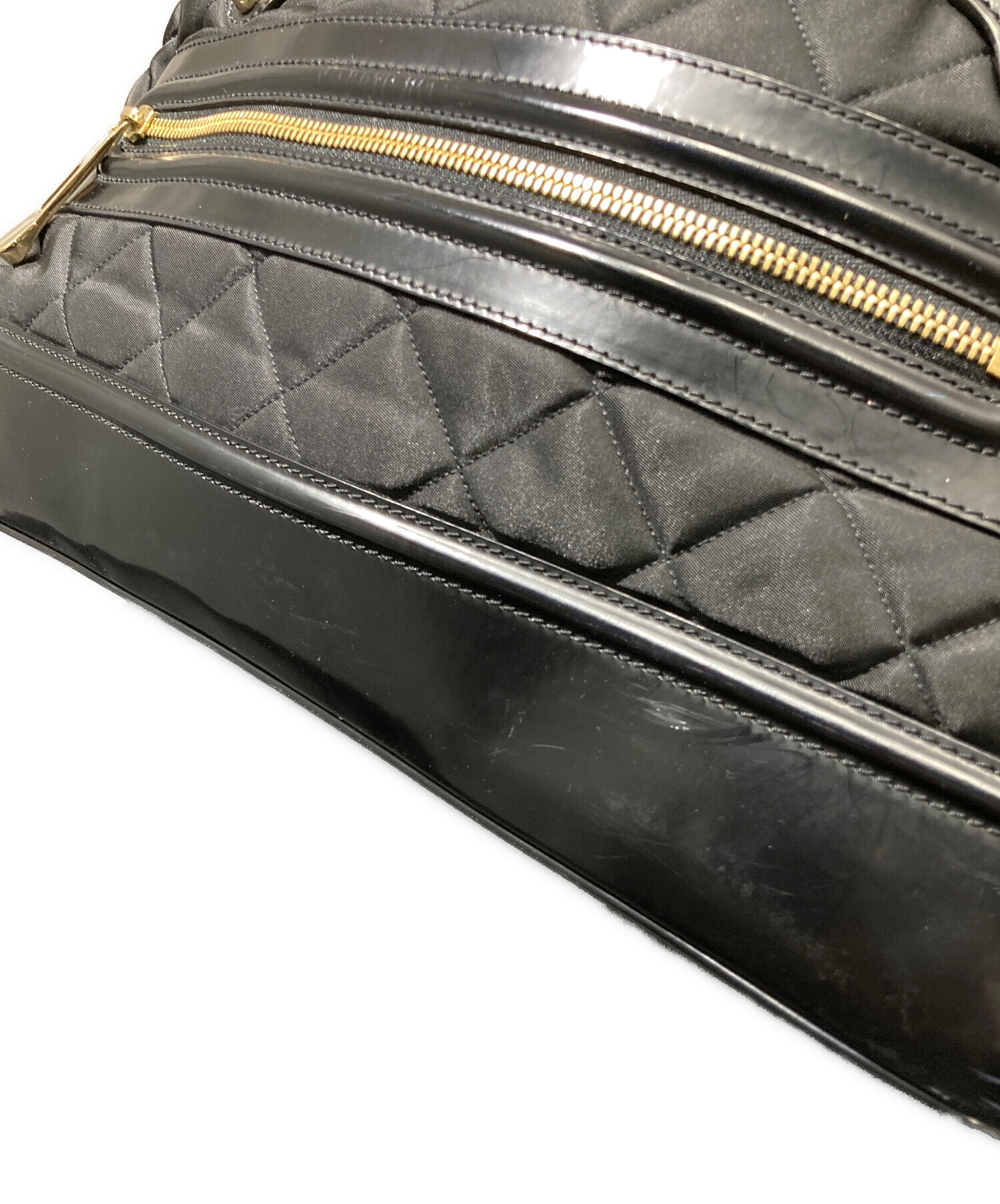 中古・古着通販】BURBERRY (バーバリー) キルティングレザー切替バッグ