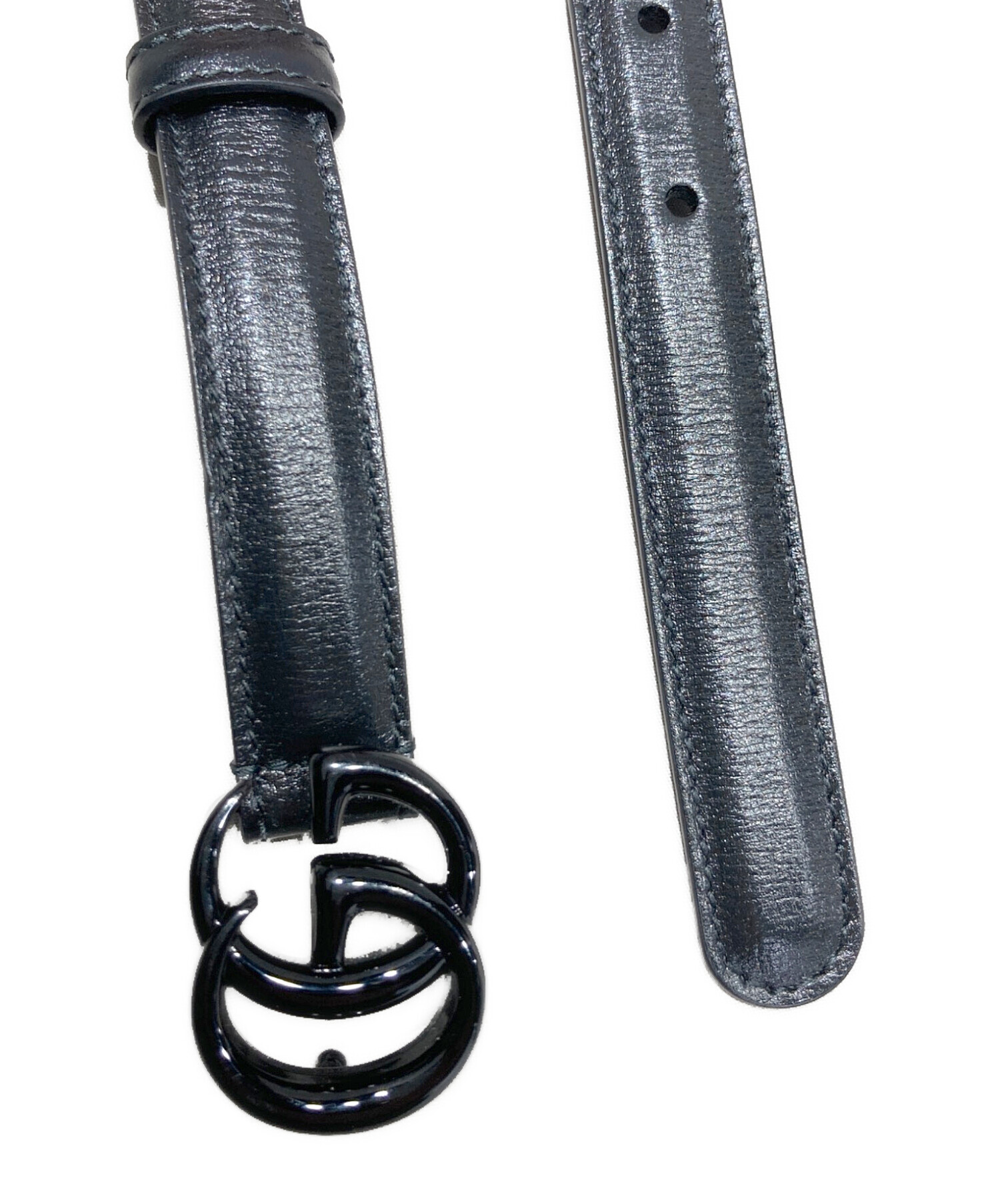 中古・古着通販】GUCCI (グッチ) ダブルGバックル ベルト ブラック