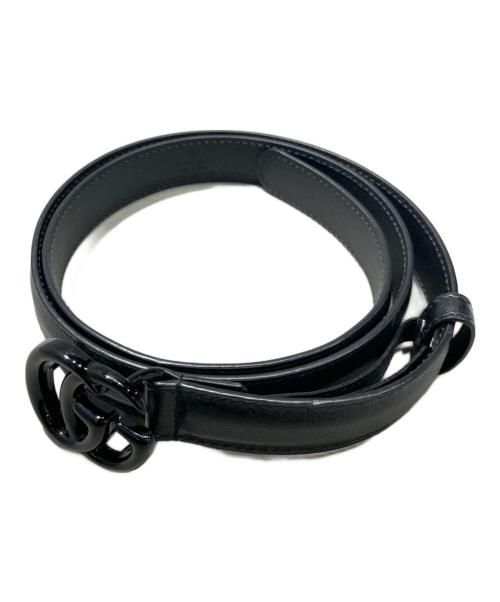 中古・古着通販】GUCCI (グッチ) ダブルGバックル ベルト ブラック