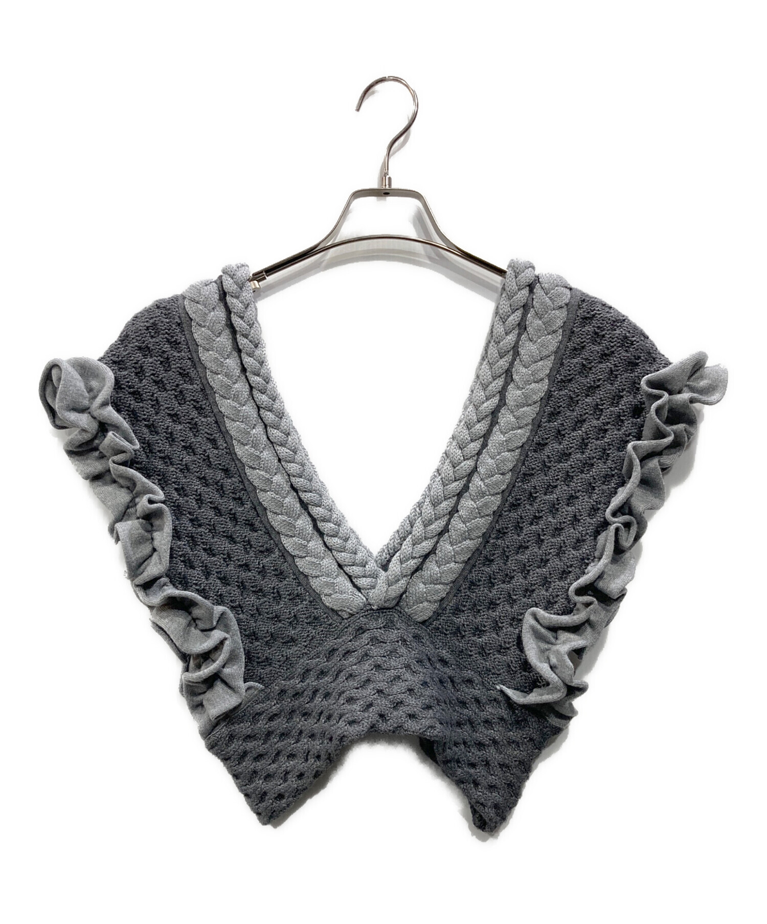 LEINWANDE (ラインヴァンド) Braids&Frill Top グレー サイズ:Free