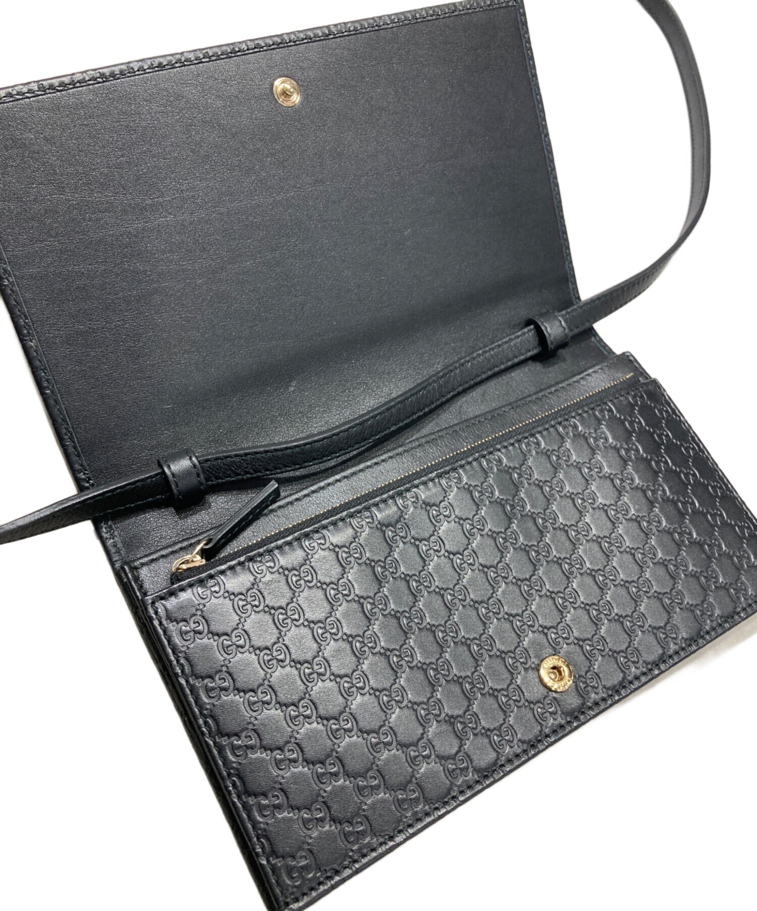 セカンド様 中古・古着通販】GUCCI (グッチ) クラッチセカンドバッグ ブラック