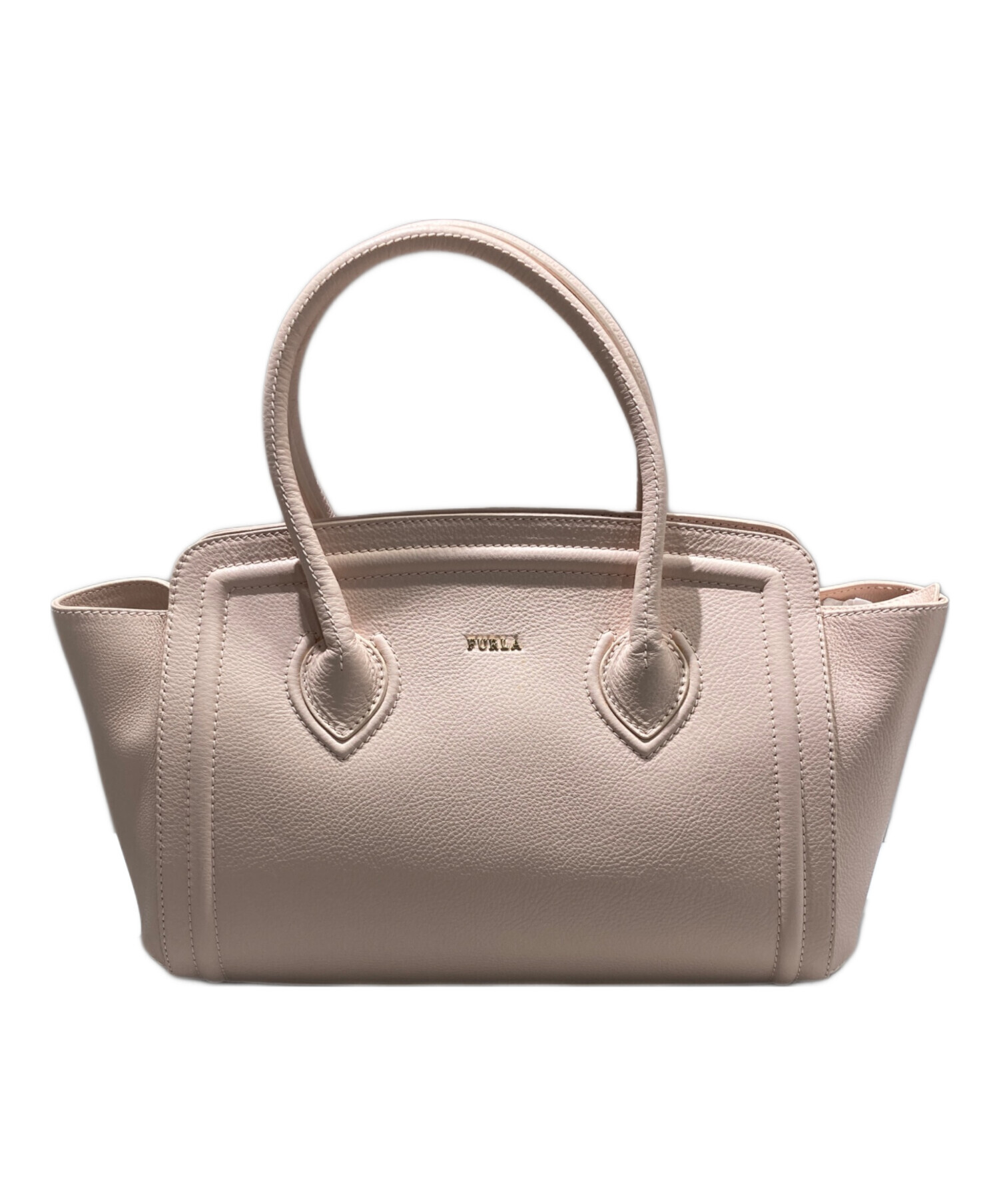 FURLA フルラ カレッジトートバッグ ピンク 本革 レザー 美品