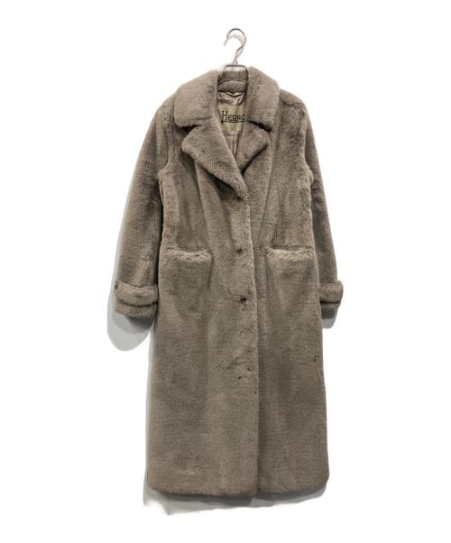 中古・古着通販】HERNO (ヘルノ) フェイクファーコート グレー サイズ