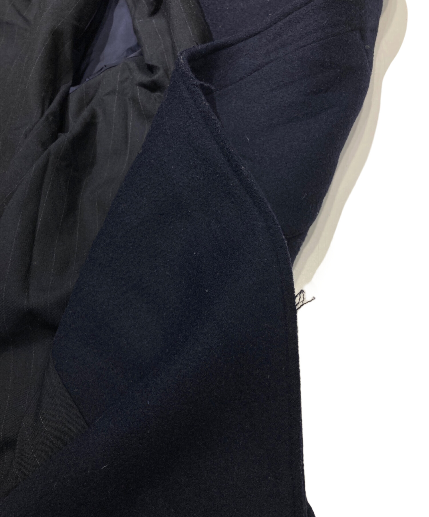 中古・古着通販】Y's (ワイズ) ウールコート ネイビー サイズ:SIZE2