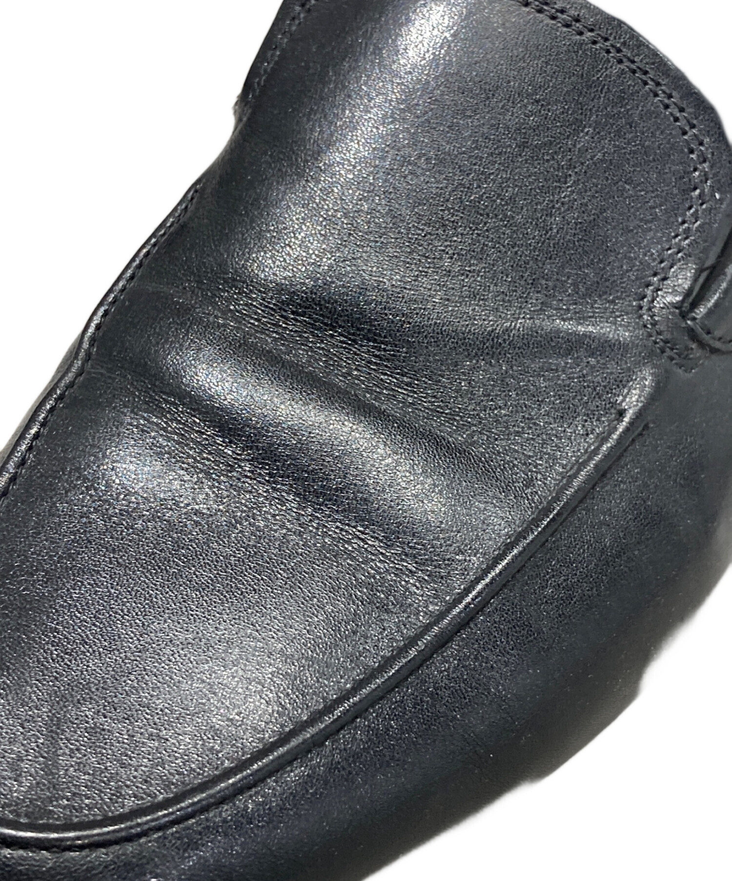 中古・古着通販】CLARKS (クラークス) レザースリッポン ブラック 