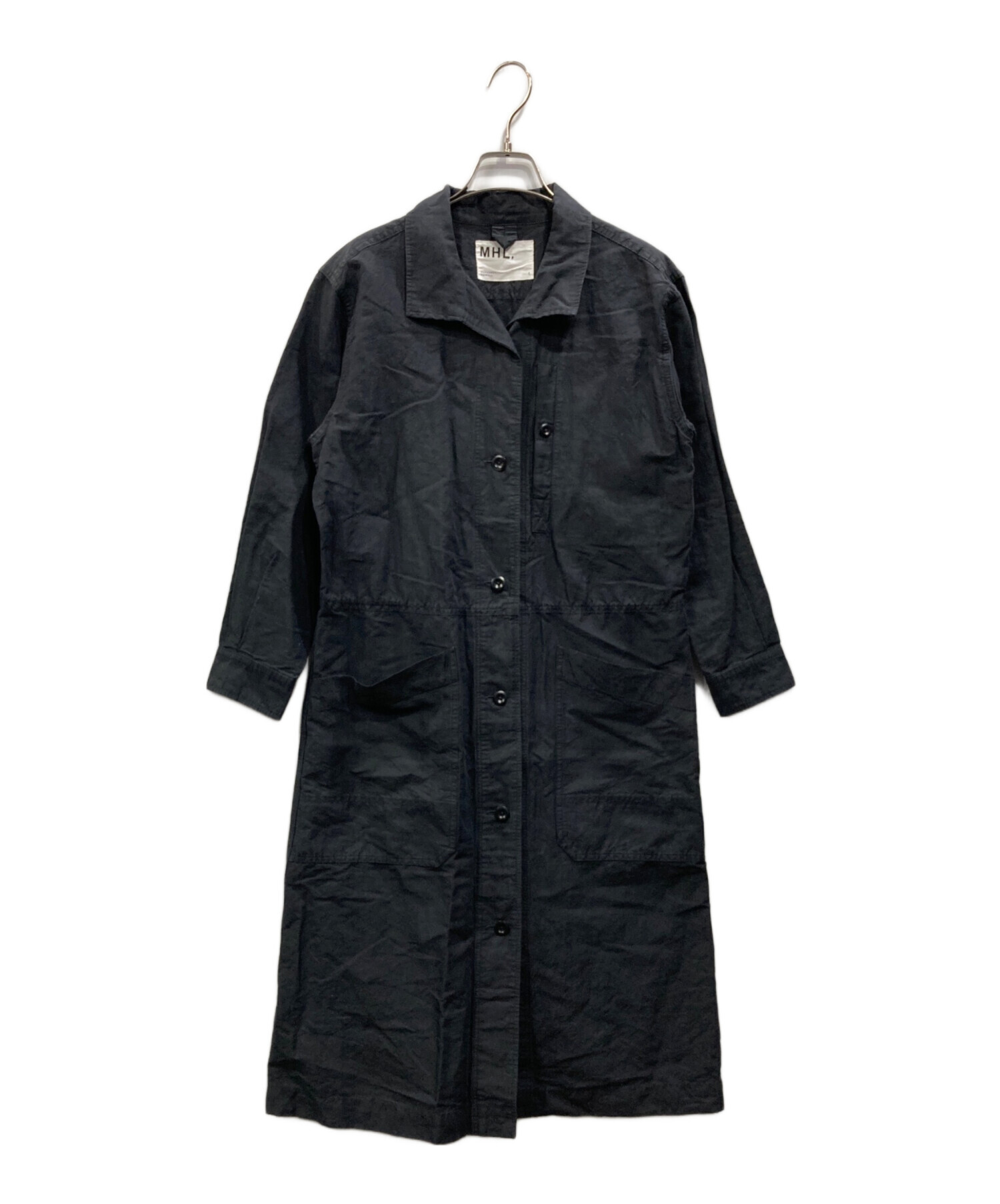 中古・古着通販】MHL (エムエイチエル) シャツワンピース ブラック