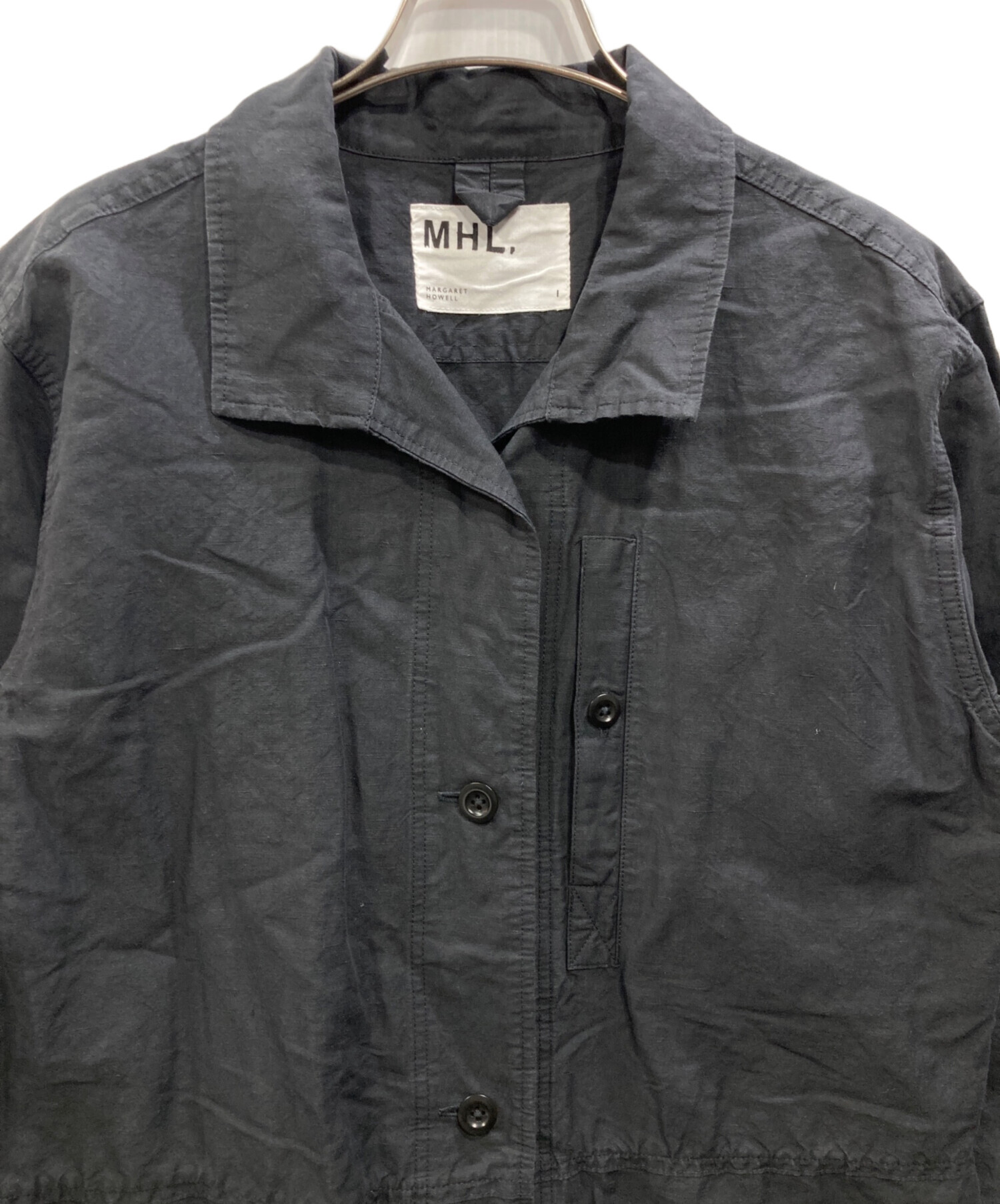 中古・古着通販】MHL (エムエイチエル) シャツワンピース ブラック