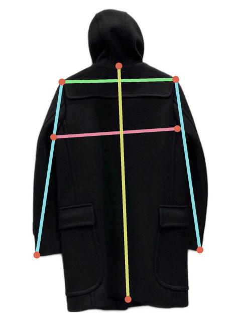 中古・古着通販】Drawer (ドゥロワー) ダッフルコート ブラック サイズ