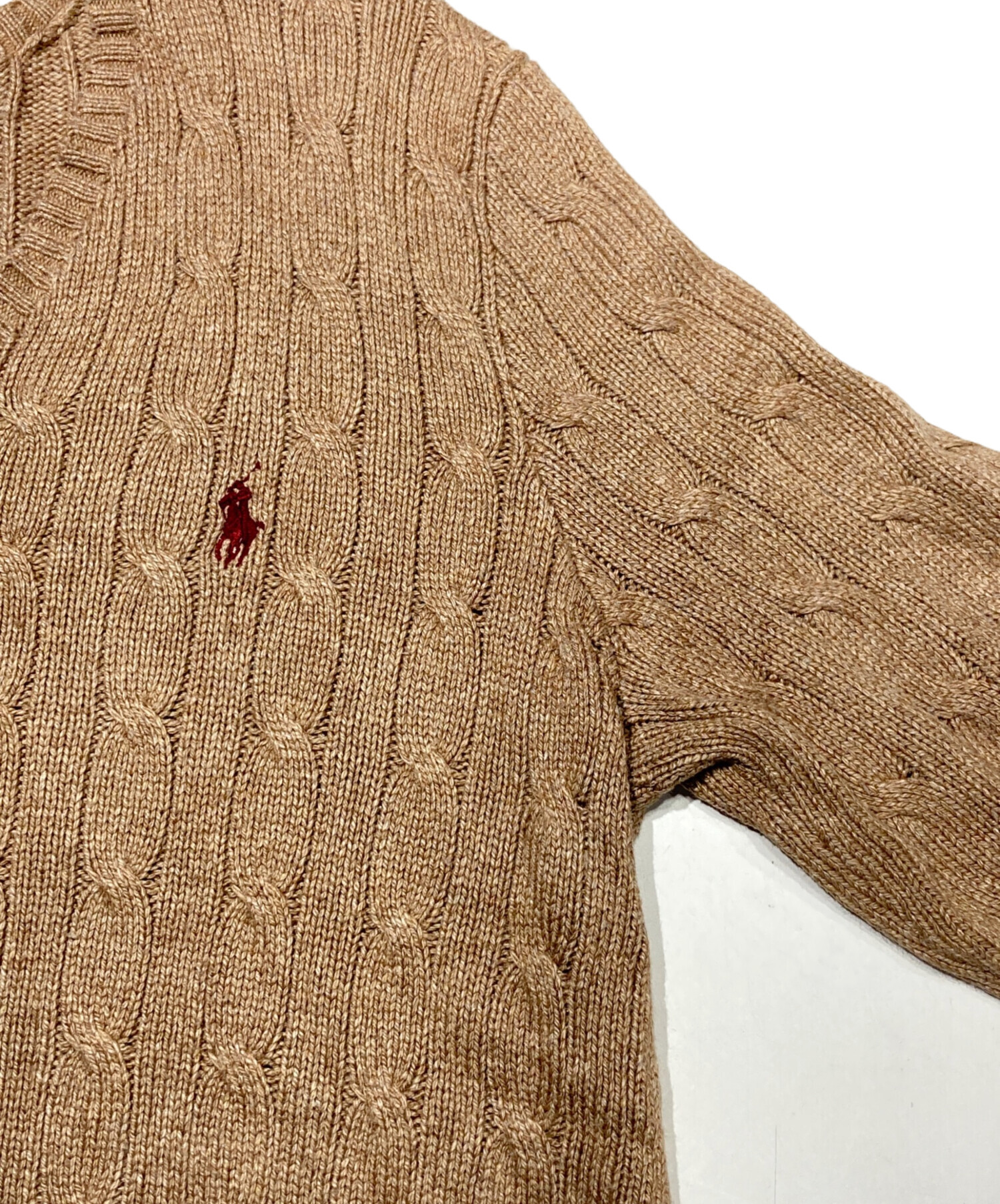 ポロラルフローレン ケーブルニット 現行タグ ベージュ 胸ロゴ ホース ポロラルフローレン ケーブルニット 現行タグ ベージュ 胸ロゴ ホース