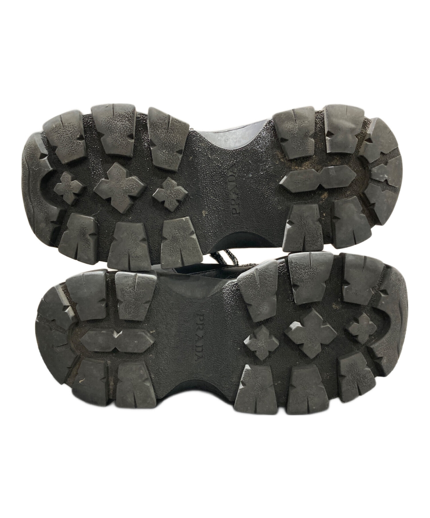 中古・古着通販】PRADA (プラダ) ペガサス レザースニーカー ブラック