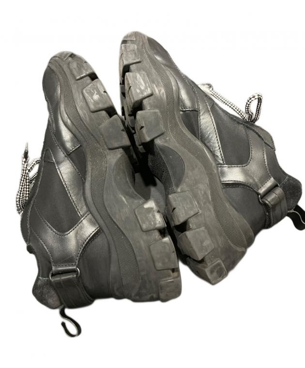 中古・古着通販】PRADA (プラダ) ペガサス レザースニーカー ブラック
