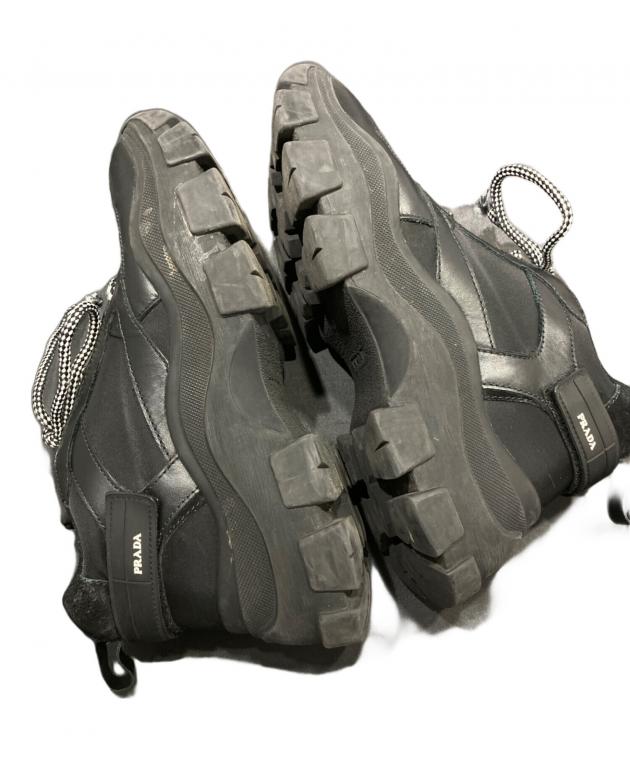 中古・古着通販】PRADA (プラダ) ペガサス レザースニーカー ブラック