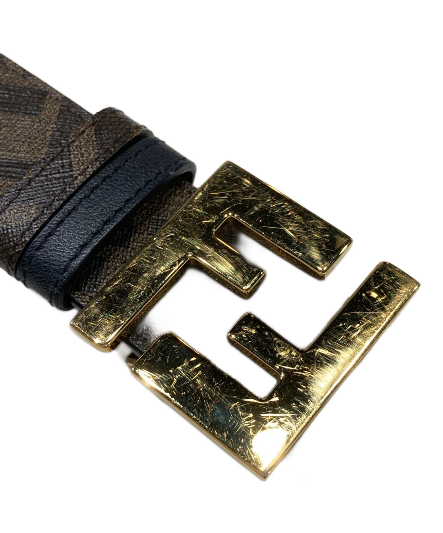 中古・古着通販】FENDI (フェンディ) リバーシブルベルト ブラウン