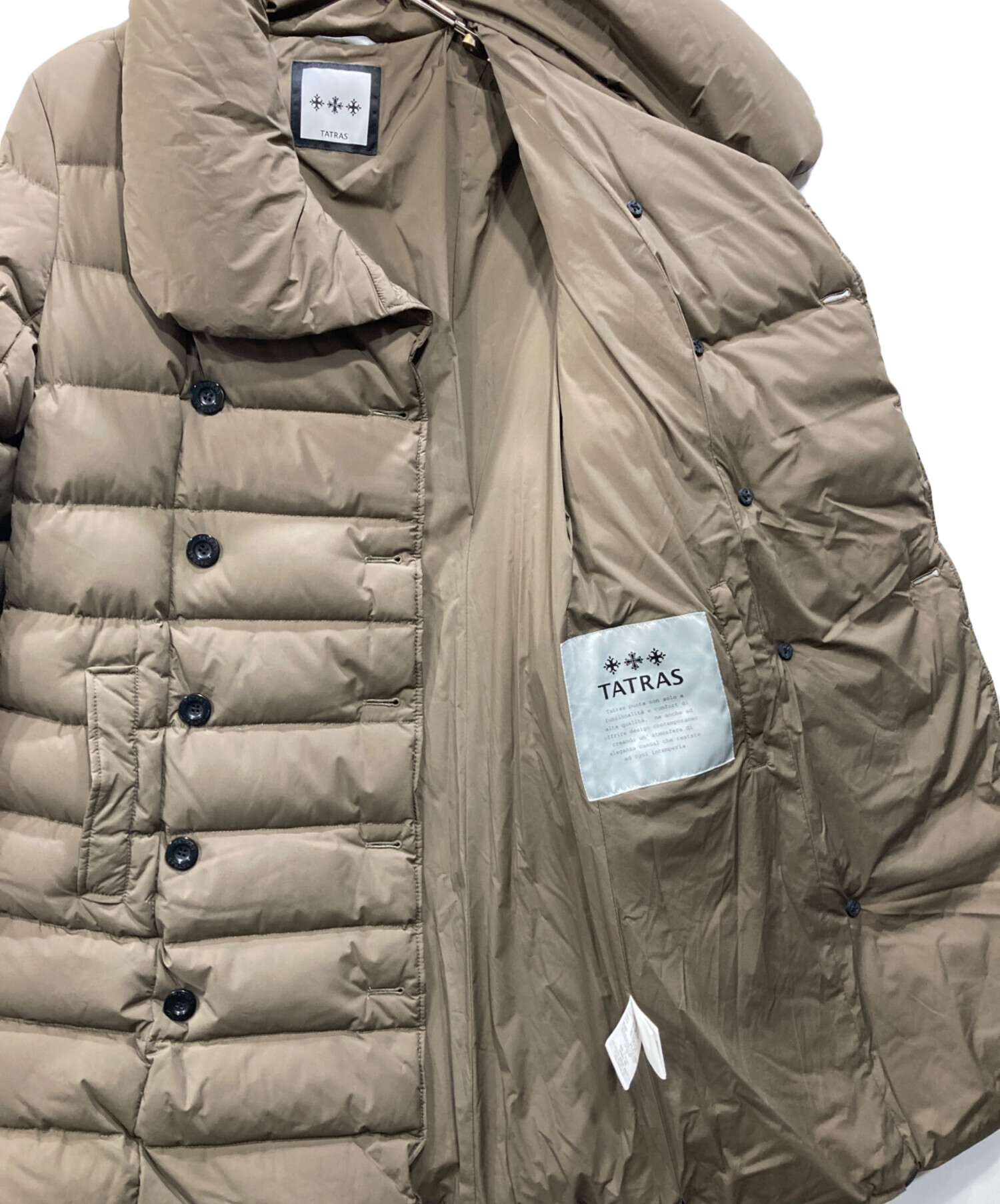 中古・古着通販】TATRAS (タトラス) ダウンコート ブラウン サイズ
