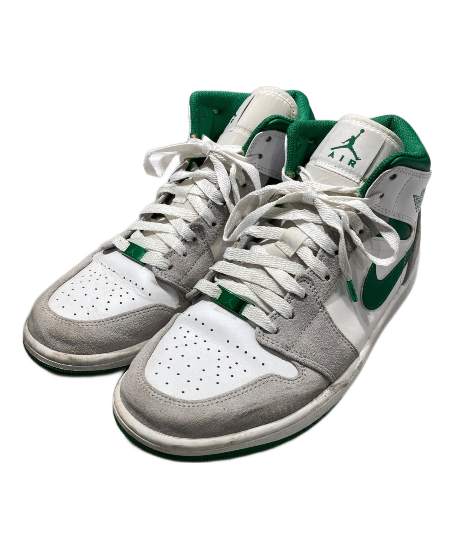 中古・古着通販】NIKE (ナイキ) Air Jordan 1 Mid グリーン×グレー 