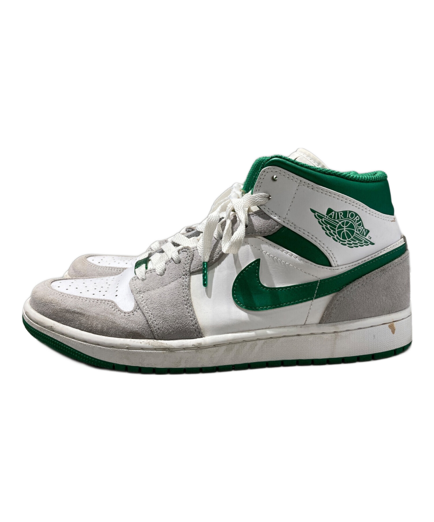 中古・古着通販】NIKE (ナイキ) Air Jordan 1 Mid グリーン×グレー 