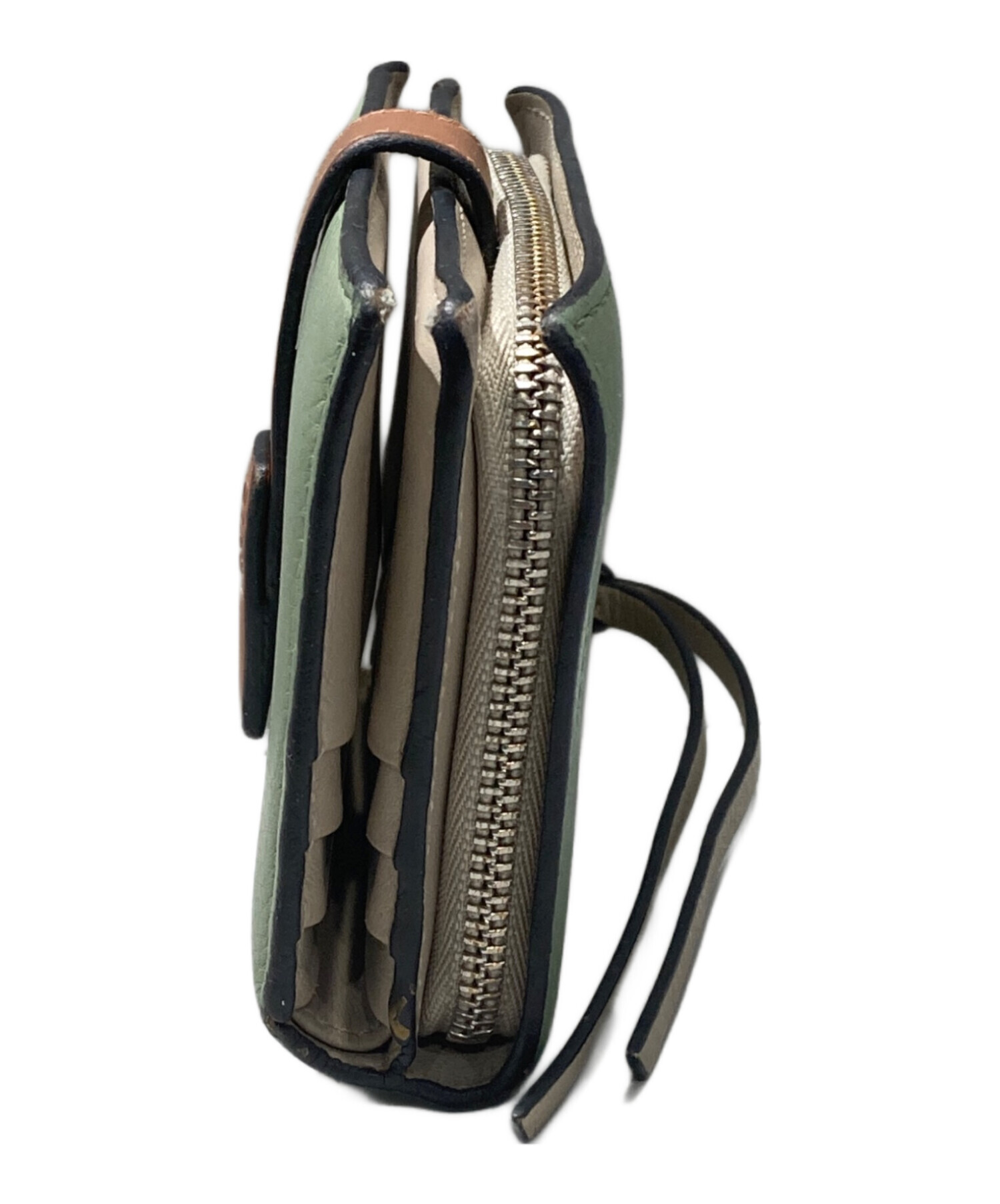 中古・古着通販】LOEWE (ロエベ) コンパクトジップウォレット グリーン