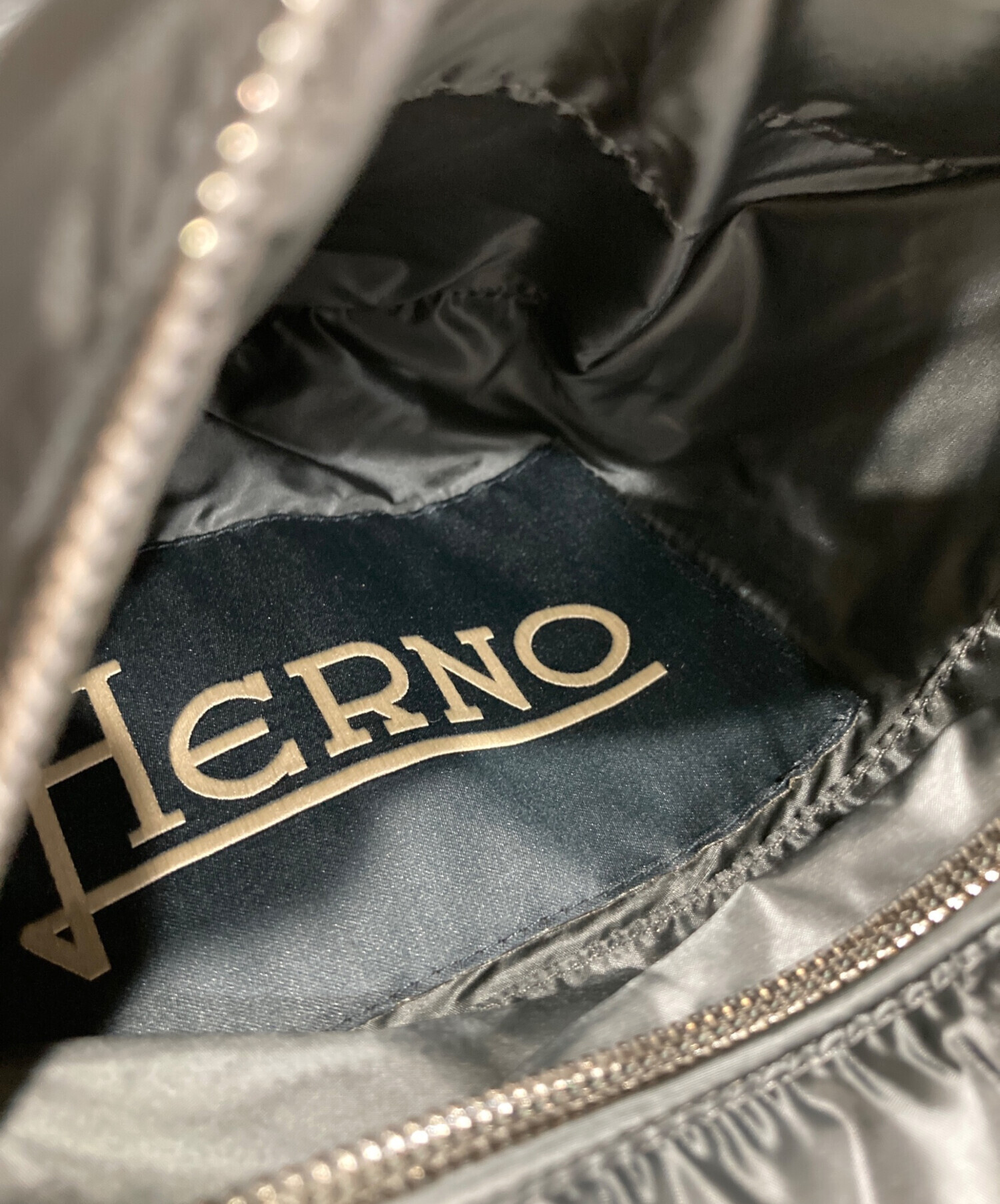 中古・古着通販】HERNO (ヘルノ) リバーシブルダウンベスト ブラック