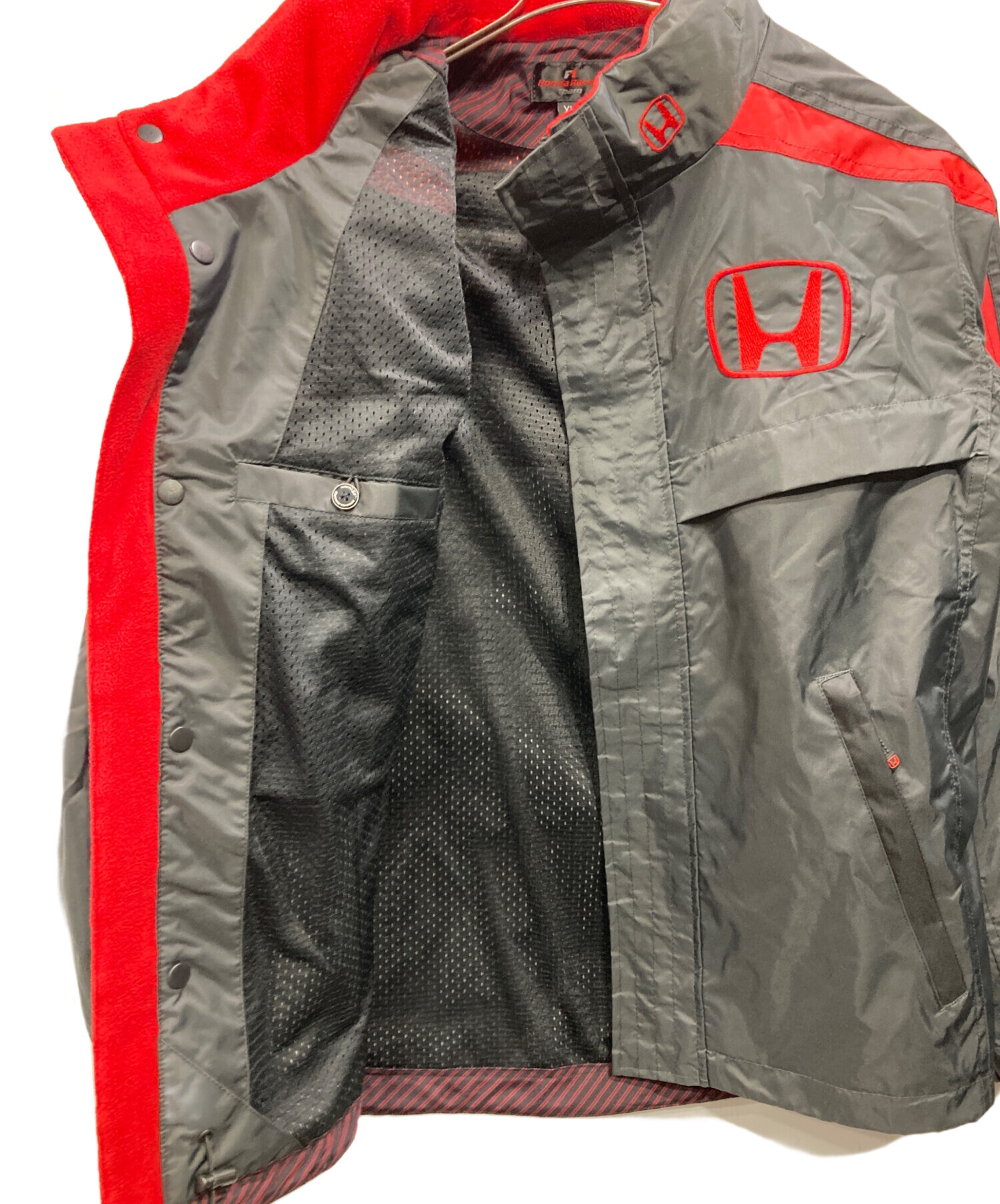 【古着】WM Racing 多機能バイクジャケット グレー/赤/白 中古・古着通販】HONDA Racing (ホンダレーシング) FILA (フィラ