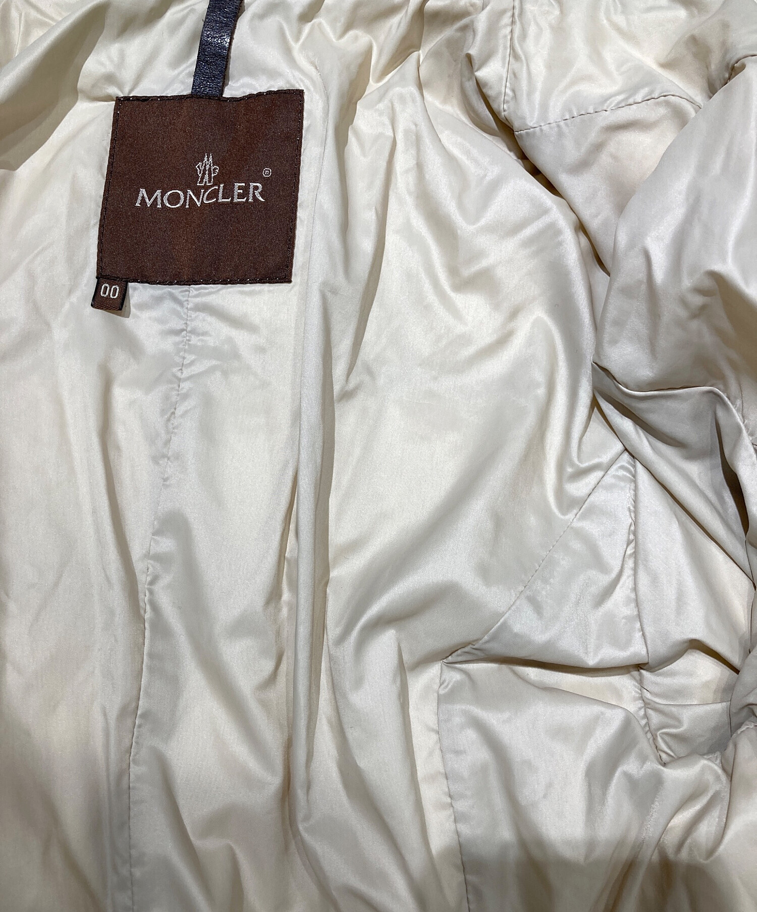 中古・古着通販】MONCLER (モンクレール) ダウンコート アイボリー 