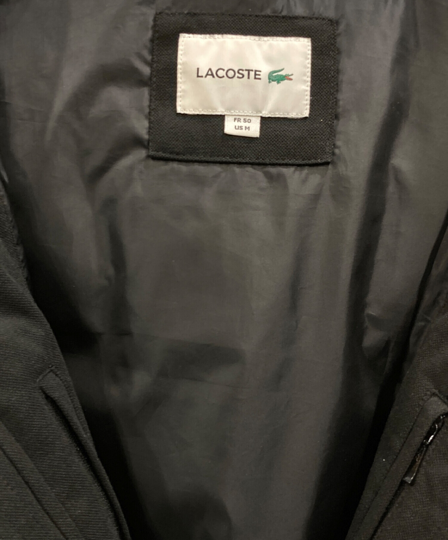 中古・古着通販】LACOSTE (ラコステ) ピケダウンジャケット ブラック 