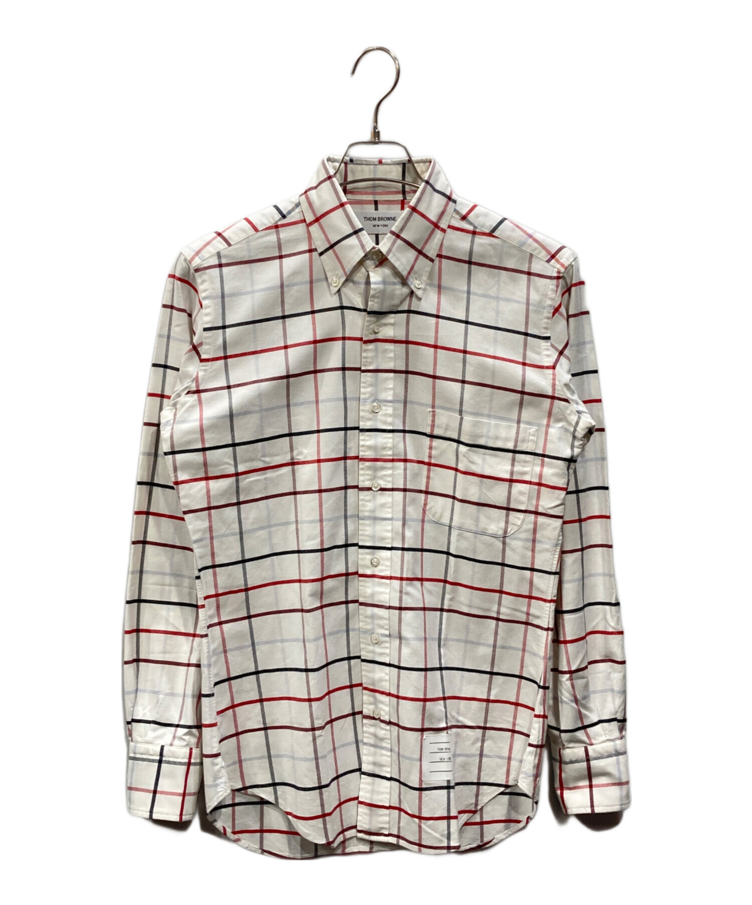 中古・古着通販】Thom Browne (トムブラウン) チェックシャツ ホワイト