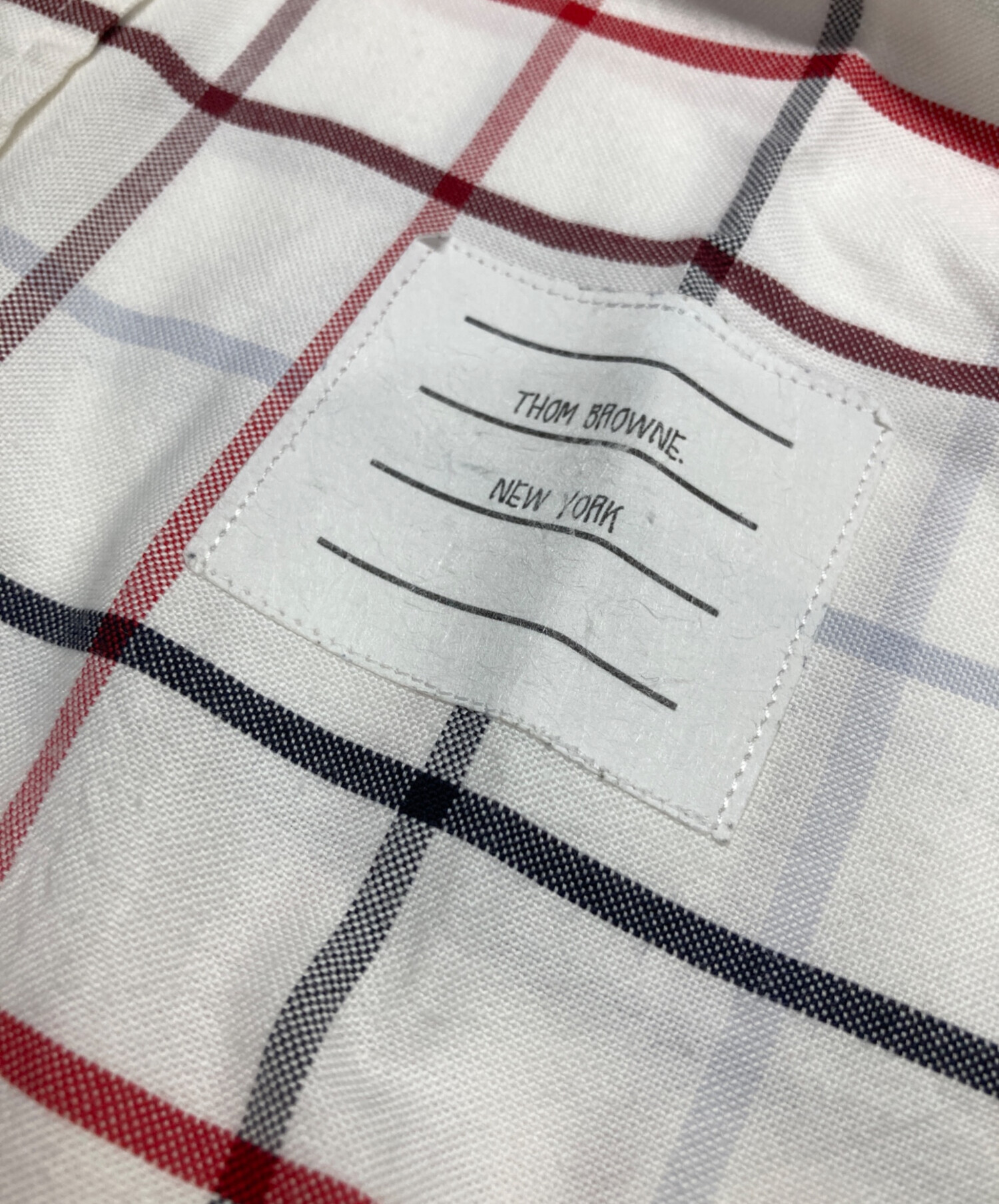 中古・古着通販】Thom Browne (トムブラウン) チェックシャツ ホワイト