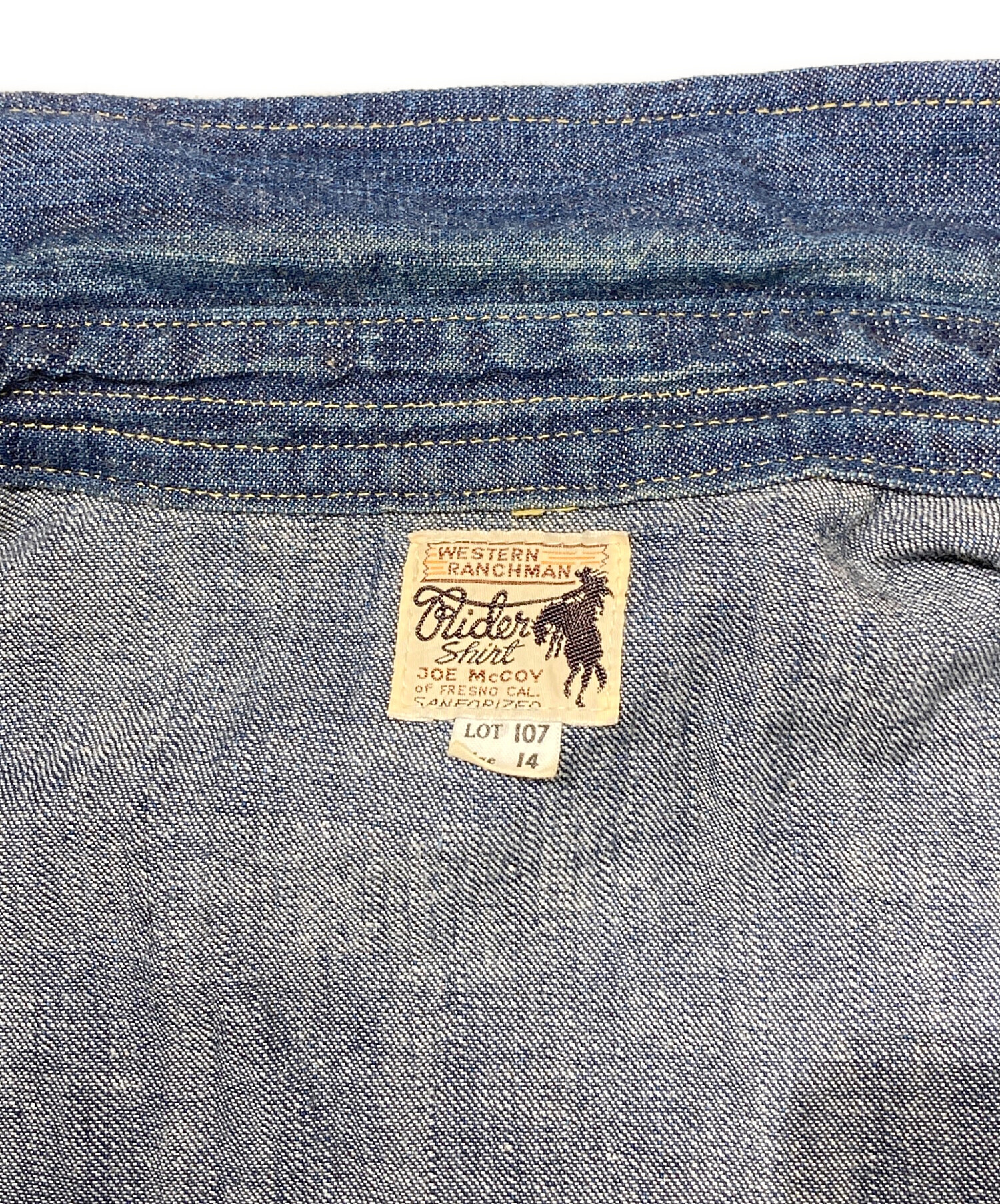 中古・古着通販】Joe McCOY (ジョーマッコイ) デニムウエスタンシャツ