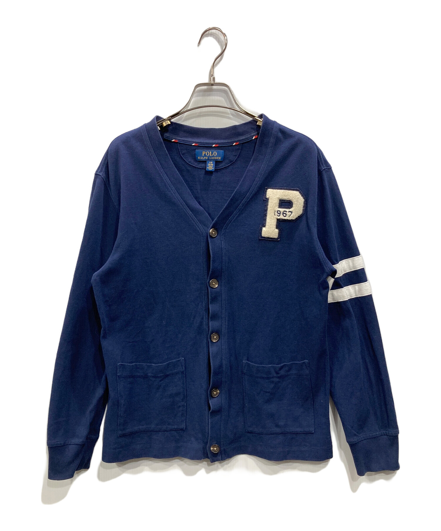 定価35000円　ラルフローレン POLO カーディガン　ワッペン　レタード 中古・古着通販】POLO RALPH LAUREN (ポロ・ラルフローレン) ワッペン