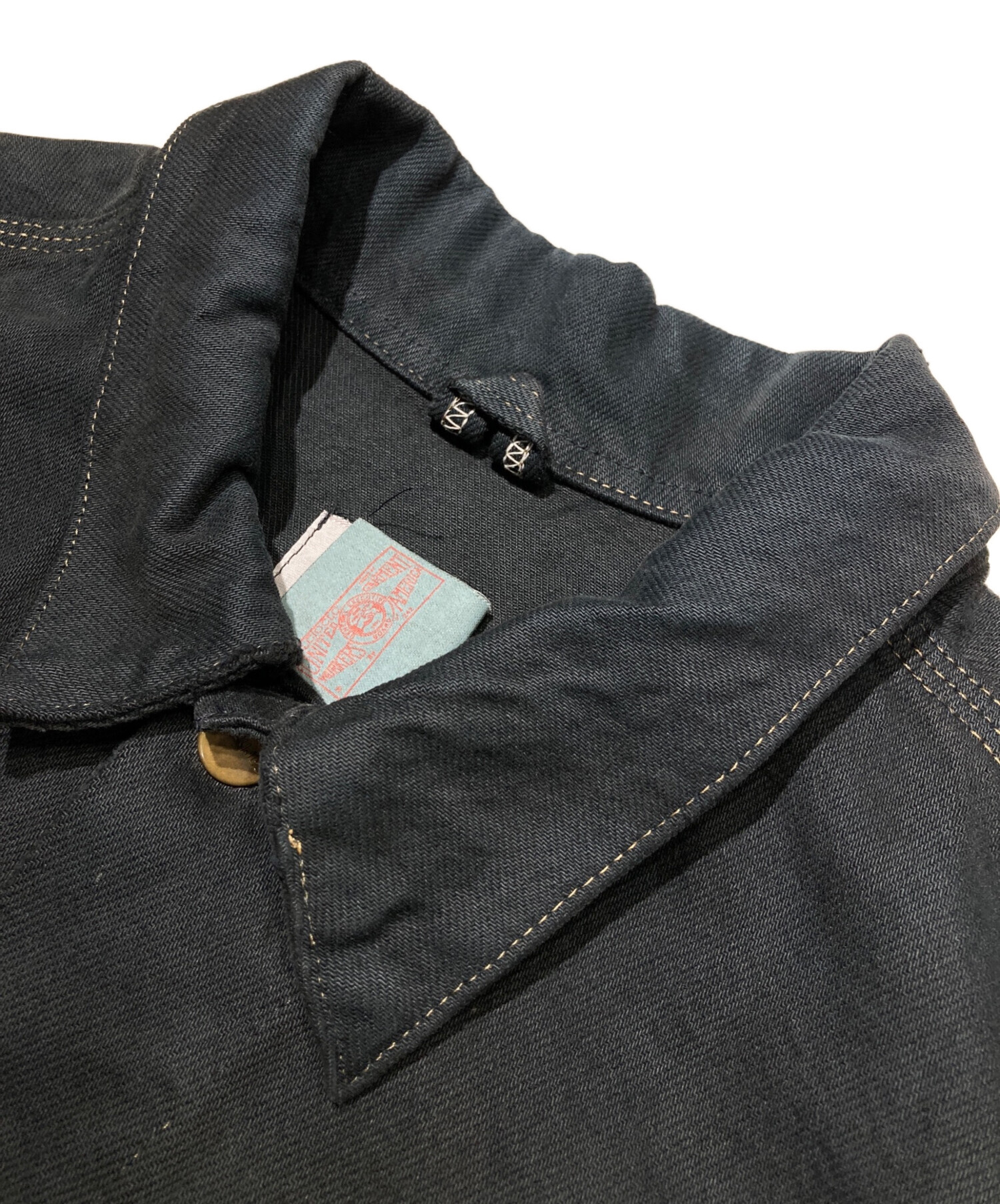 90s carhartt 激渋 ペンキ ダック トラッカージャケット 黒 XL 中古・古着通販】CarHartt (カーハート) 後染トラッカージャケット