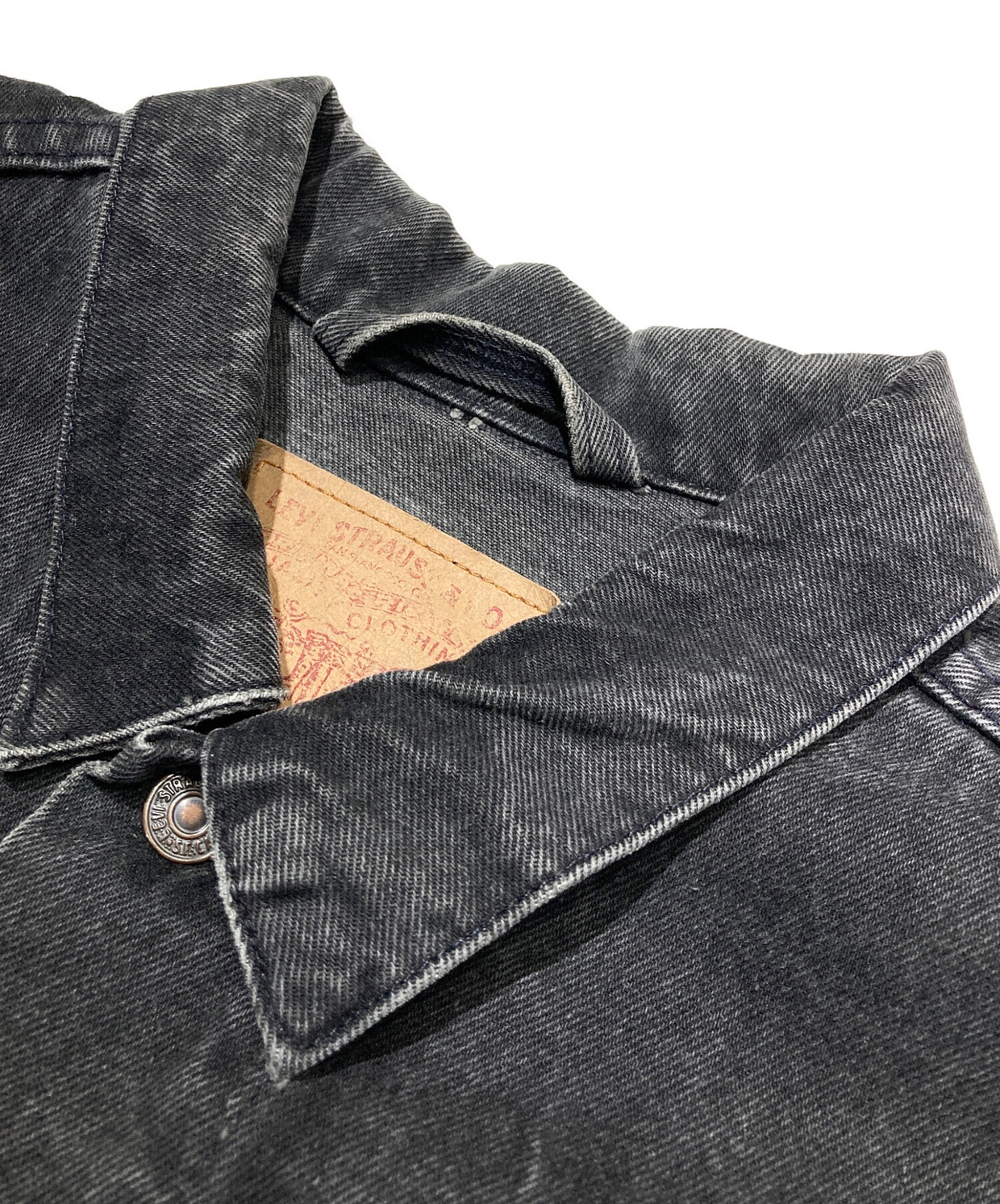 中古・古着通販】LEVI'S (リーバイス) 先染デニムジャケット ブラック