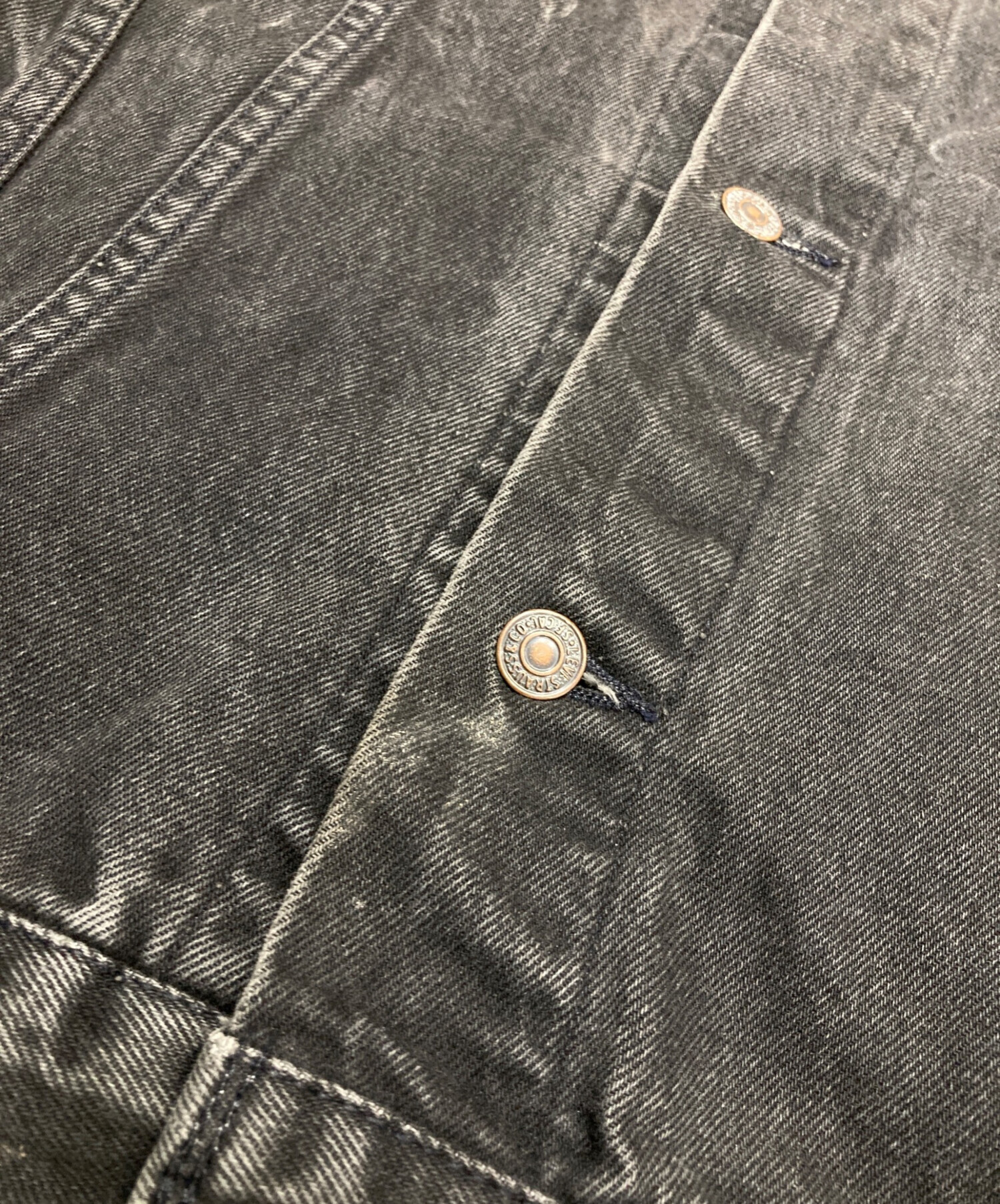 中古・古着通販】LEVI'S (リーバイス) 先染デニムジャケット ブラック