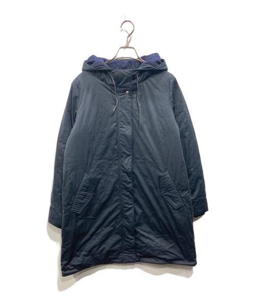 YOSOOU ダウンポンチョ Navy 中古・古着通販】yosoou (ヨソオウ) ダウンコート ネイビー サイズ:2