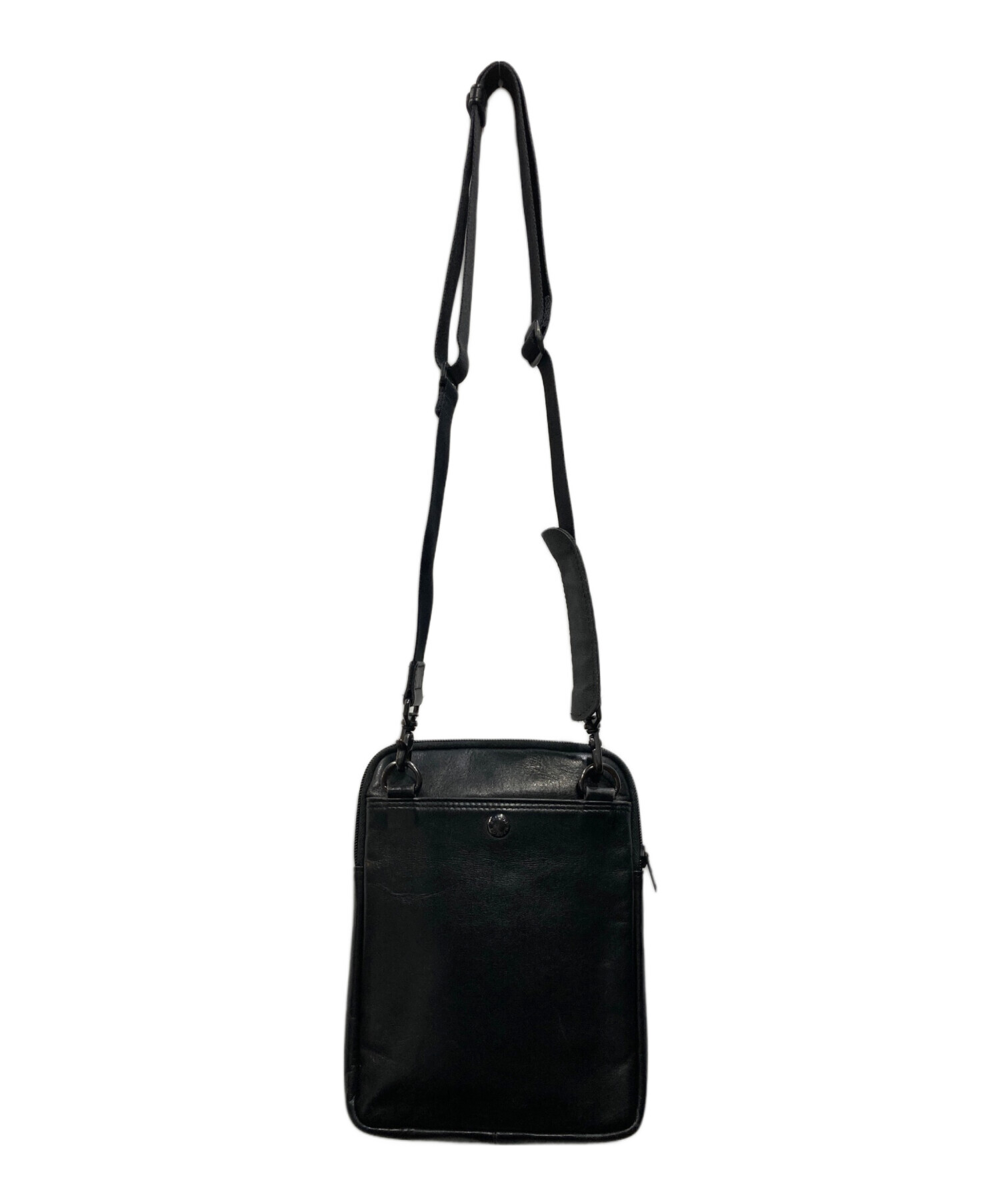 【美品】PORTER ブラックショルダーバッグ 中古・古着通販】PORTER (ポーター) アメイズショルダーバッグ