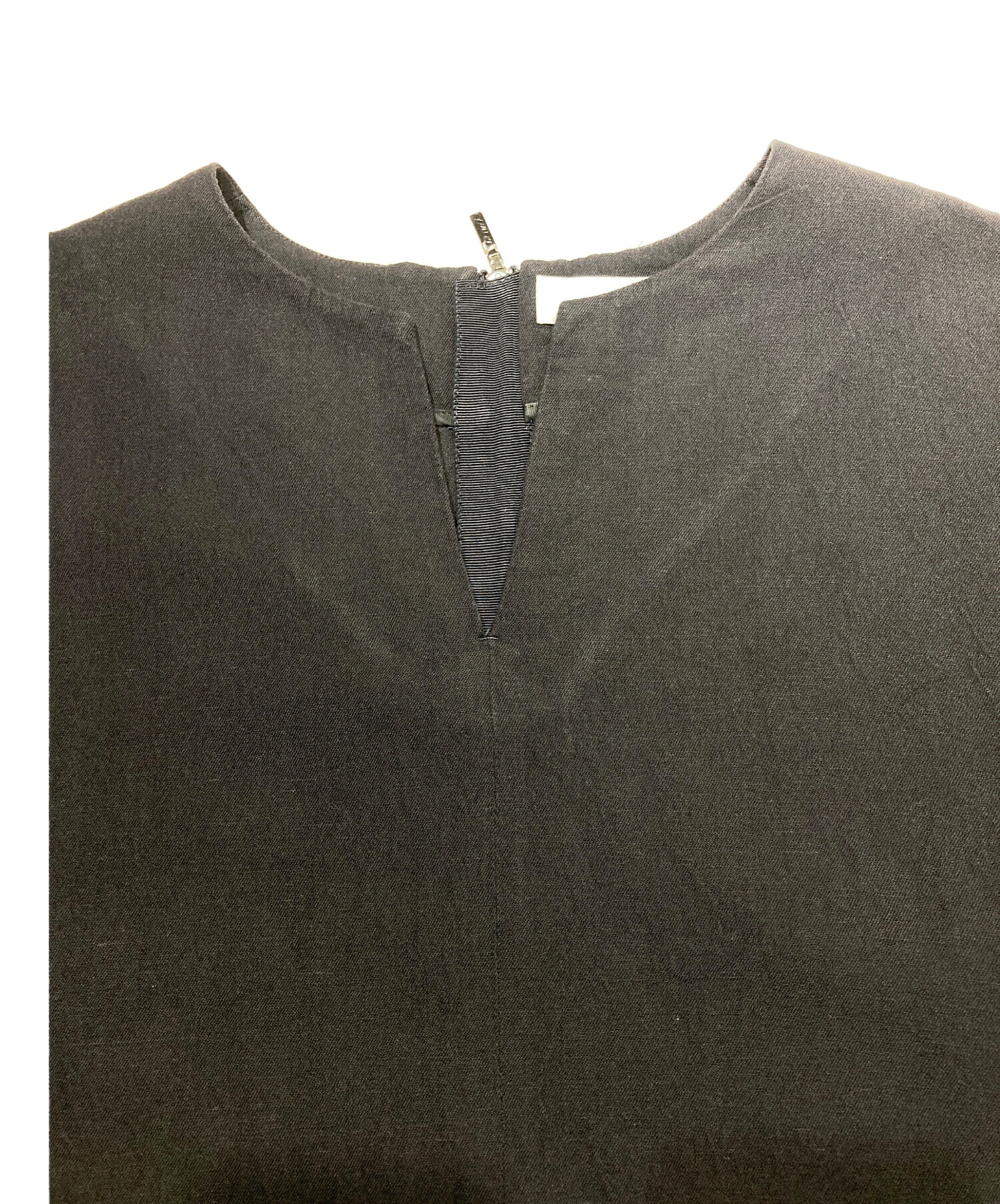 中古・古着通販】EBURE (エブール) ウール リネン スキッパーブラウス 