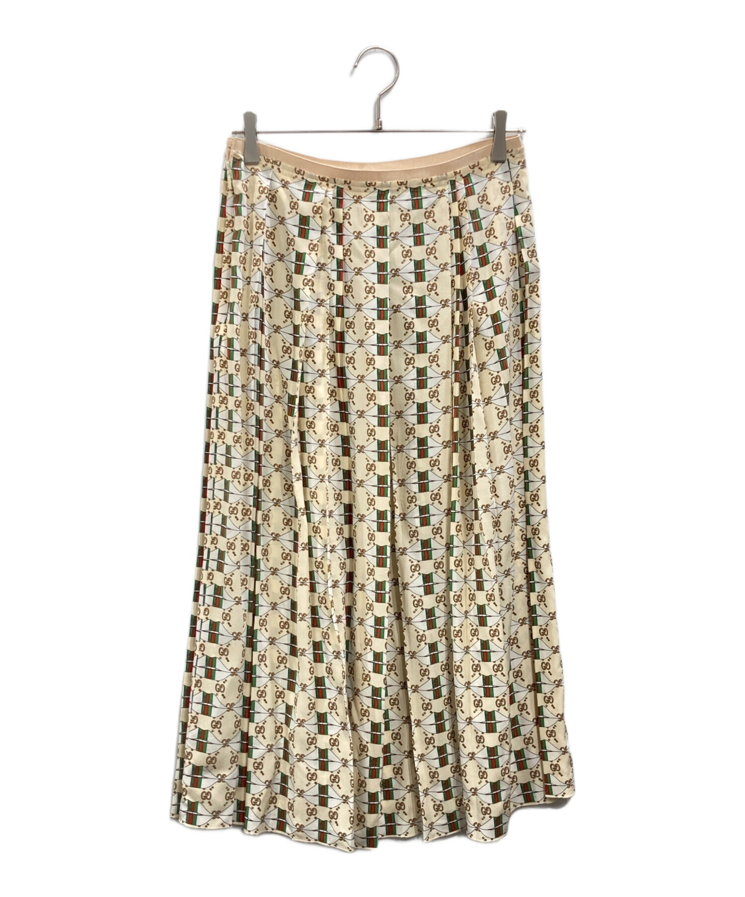 中古・古着通販】GUCCI (グッチ) ウェブキスプリント シルクスカート