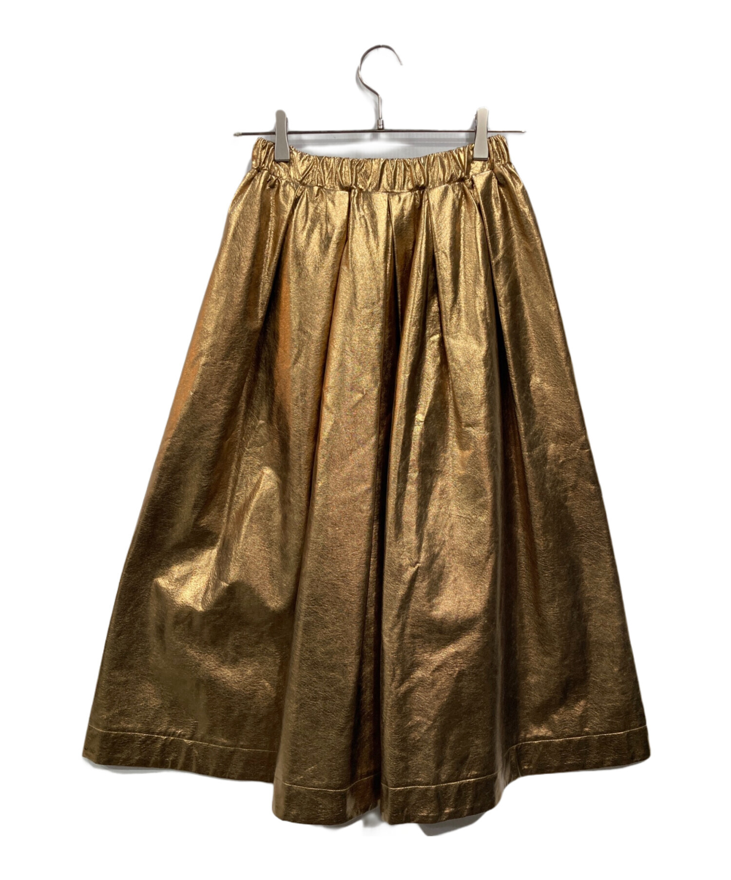 中古・古着通販】machatt (マチャット) メタリックスカート ゴールド