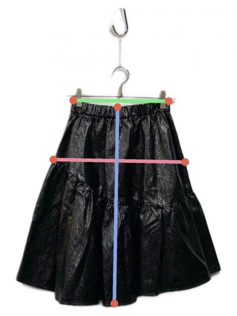 中古・古着通販】machatt (マチャット) エコレザースカート ブラック