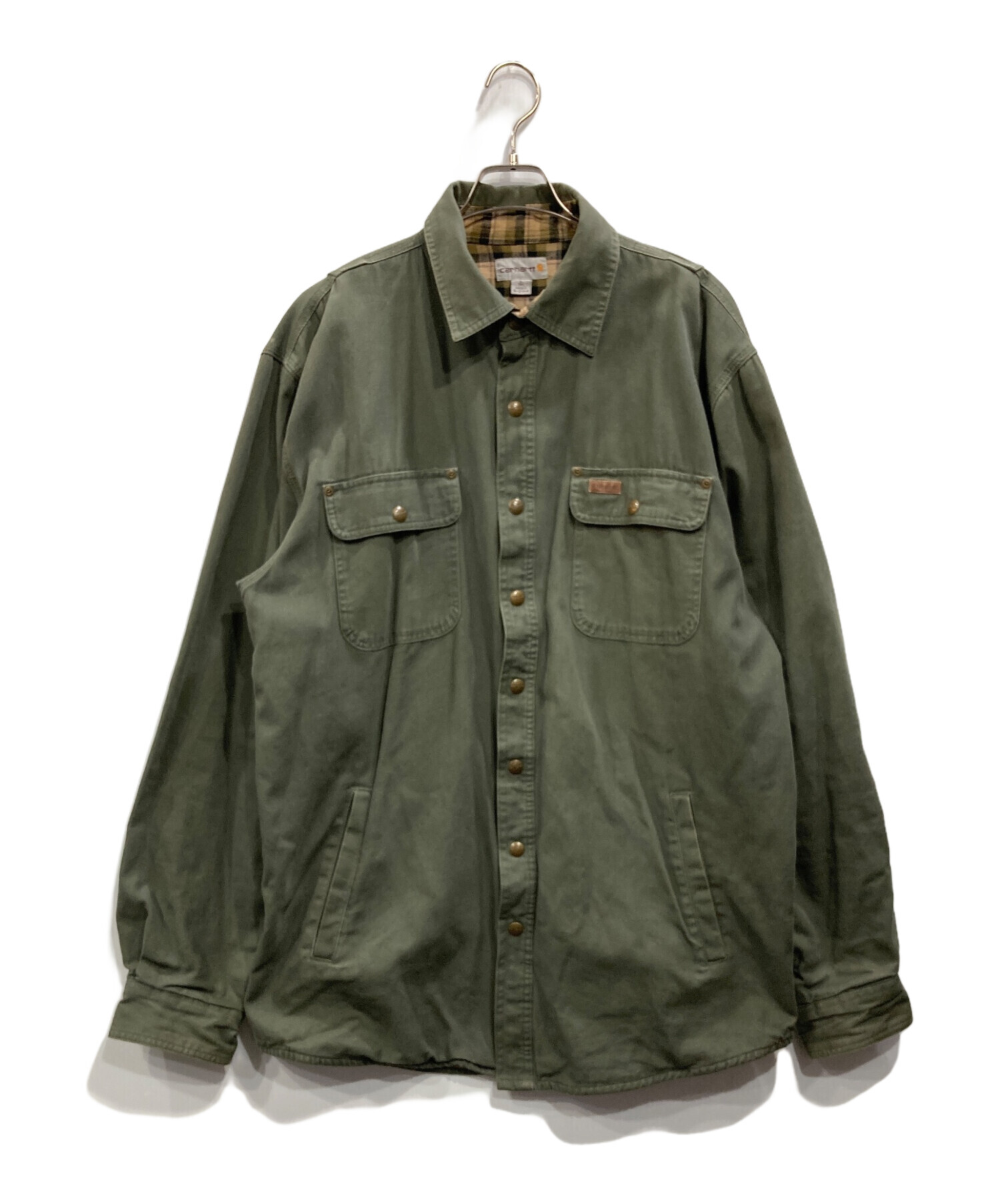 中古・古着通販】CarHartt (カーハート) シャツジャケット オリーブ