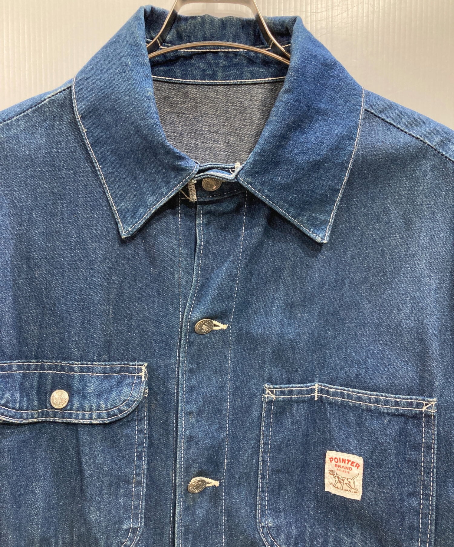 90s vintage POINTER BRAND ポインターデニムカバーオール 中古・古着通販】POINTER (ポインター) デニムカバーオール インディゴ