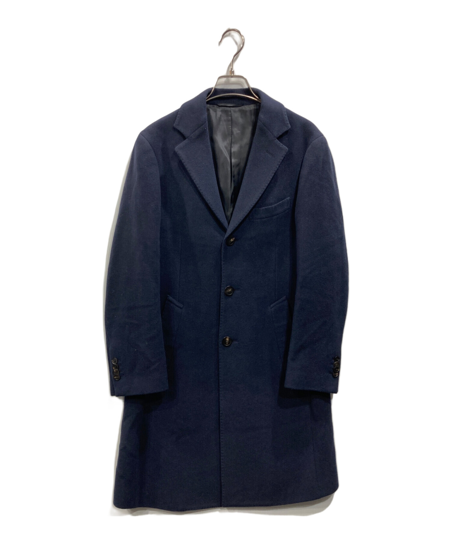 UNIVERSAL LANGUAGEネイビー チェスターコート バックベルト付き