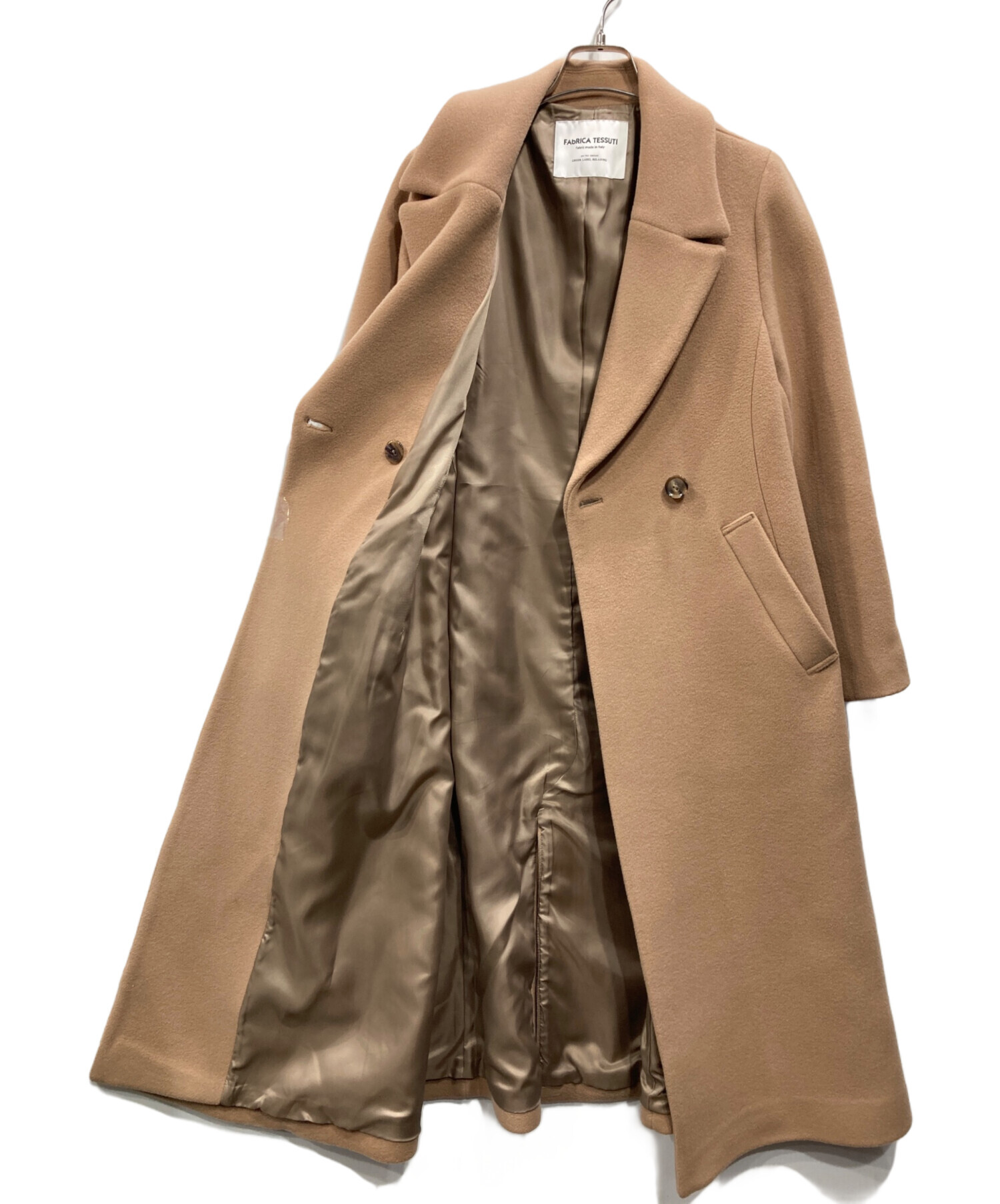 美品　グリーンレーベルリラクシング　MANTECO ウールコート　キャメル グリーンレーベル リラクシング MANTECO PURE SHORT COAT - メルカリ