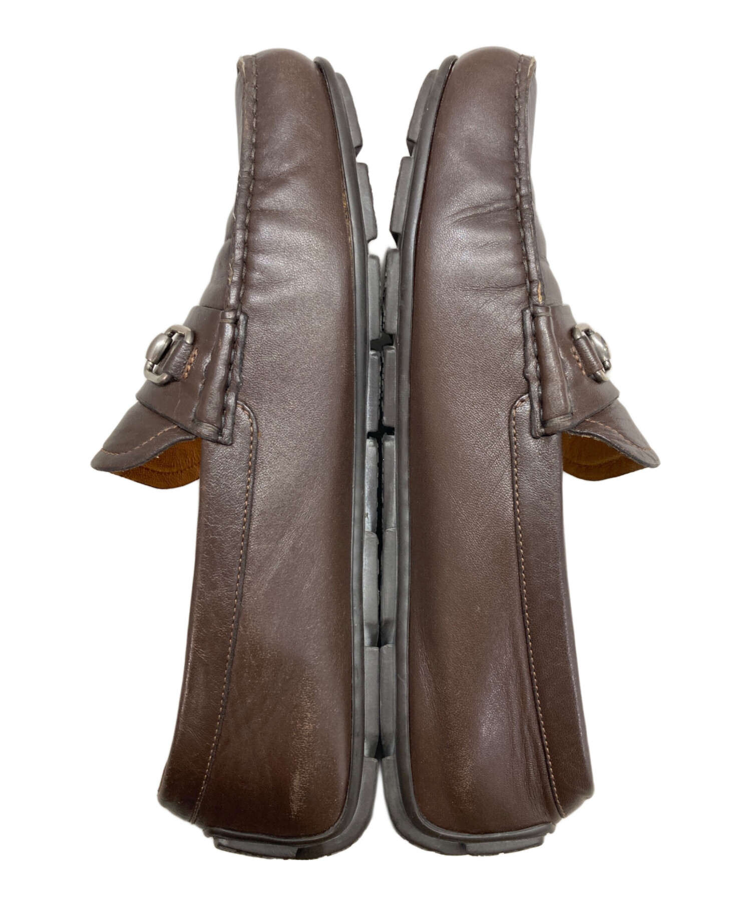 中古・古着通販】GUCCI (グッチ) ビットローファー ブラウン サイズ:8