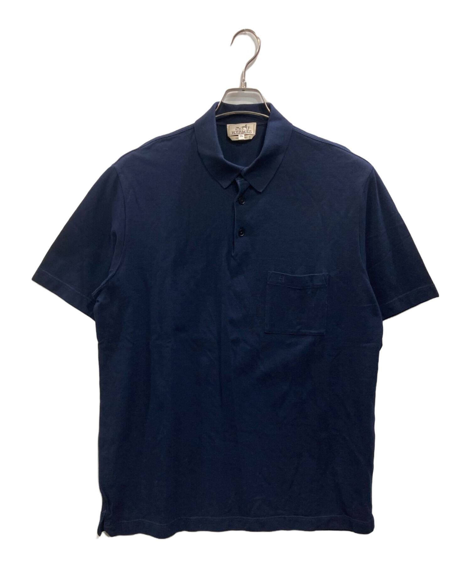中古・古着通販】HERMES (エルメス) ポロシャツ ネイビー サイズ:XXL
