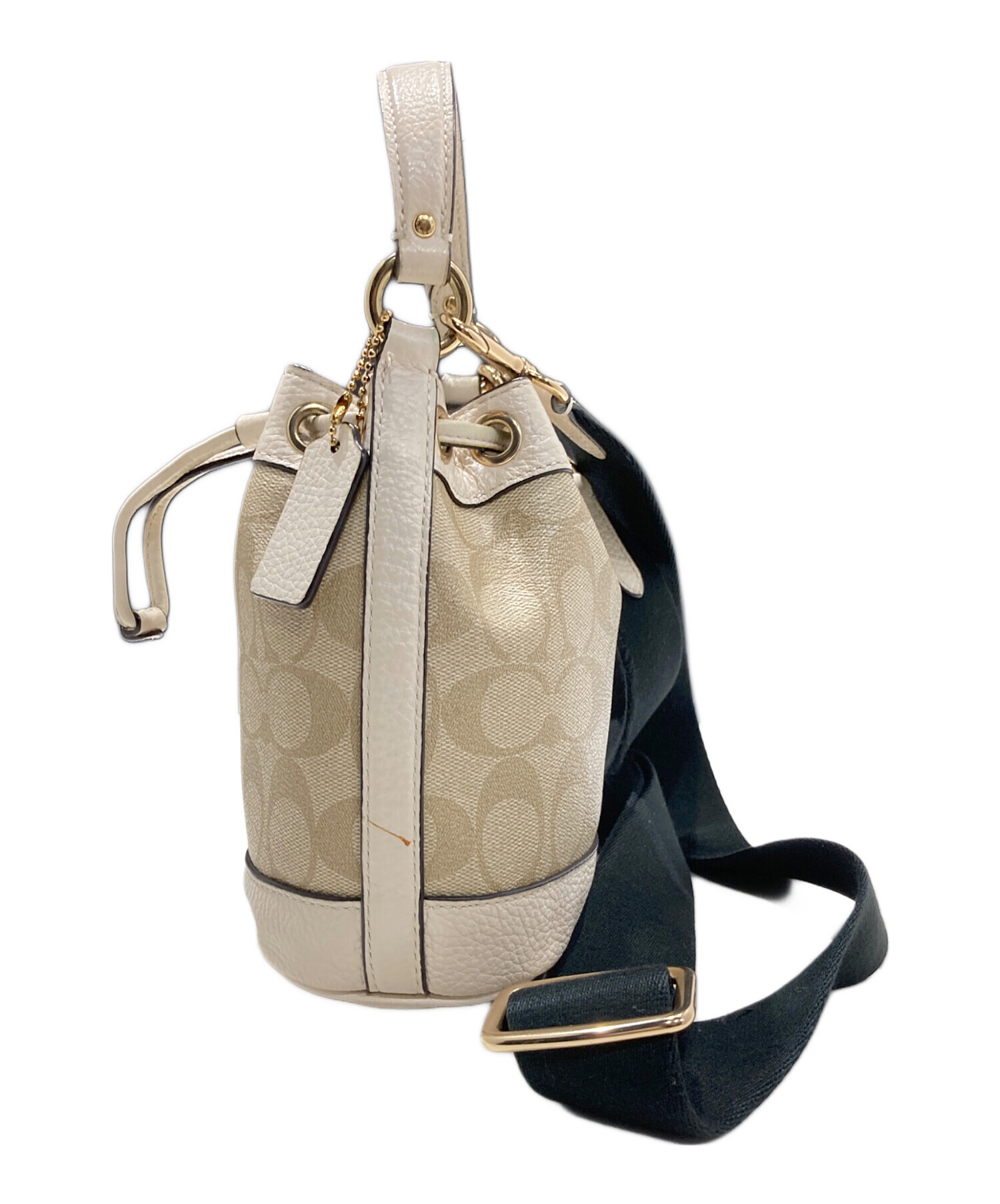 中古・古着通販】COACH (コーチ) 2WAYミニショルダーバッグ ベージュ 