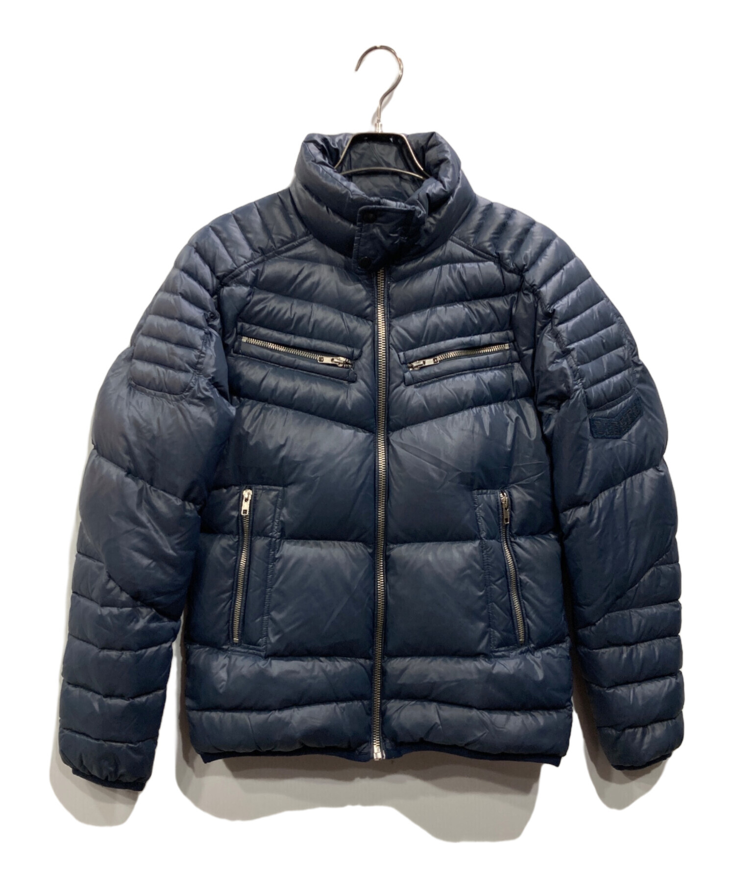 DIESEL ディーゼル ダウン ジャケット Lサイズ ネイビー　y2k 中古・古着通販】DIESEL (ディーゼル) ダウンジャケット ネイビー