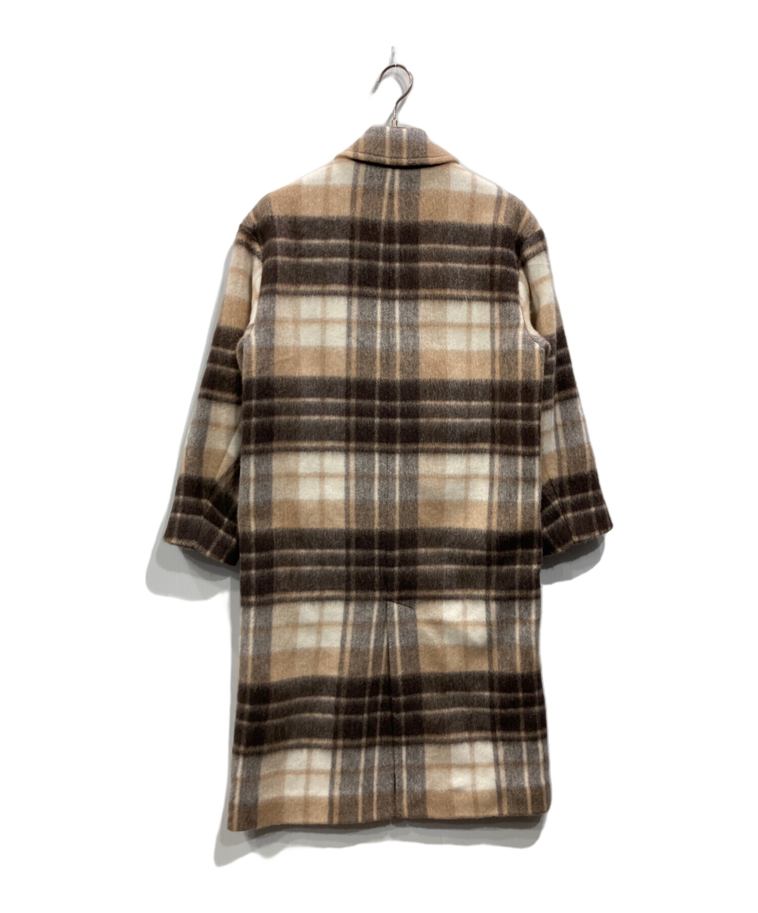 Manteco シャギーコート チェック セール MANTECO シャギーチェック