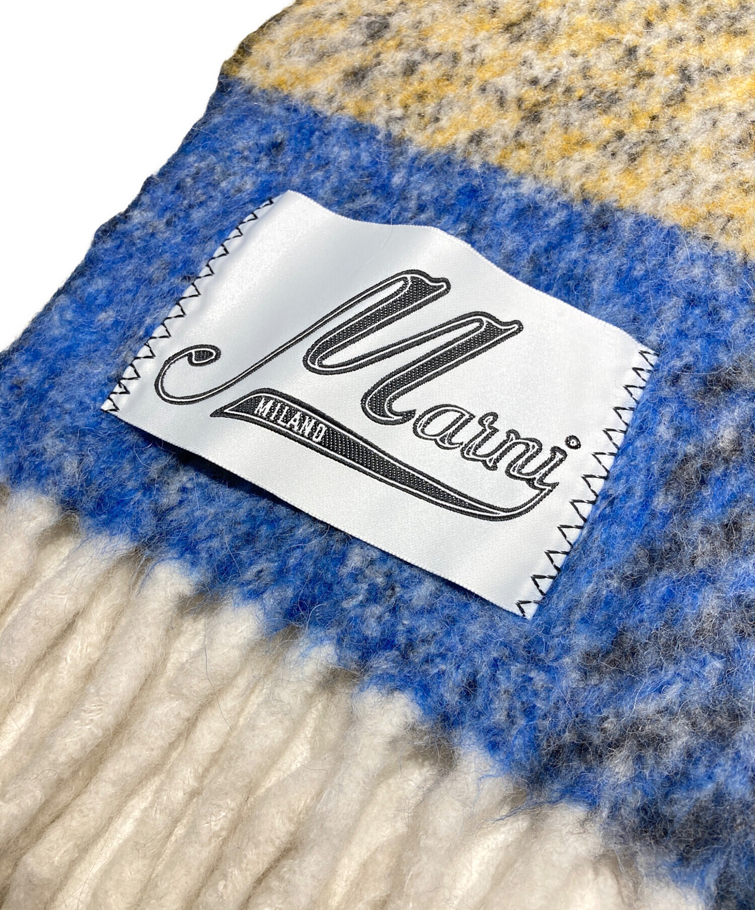 中古・古着通販】MARNI (マルニ) アルパカ混大判マフラー ブルー