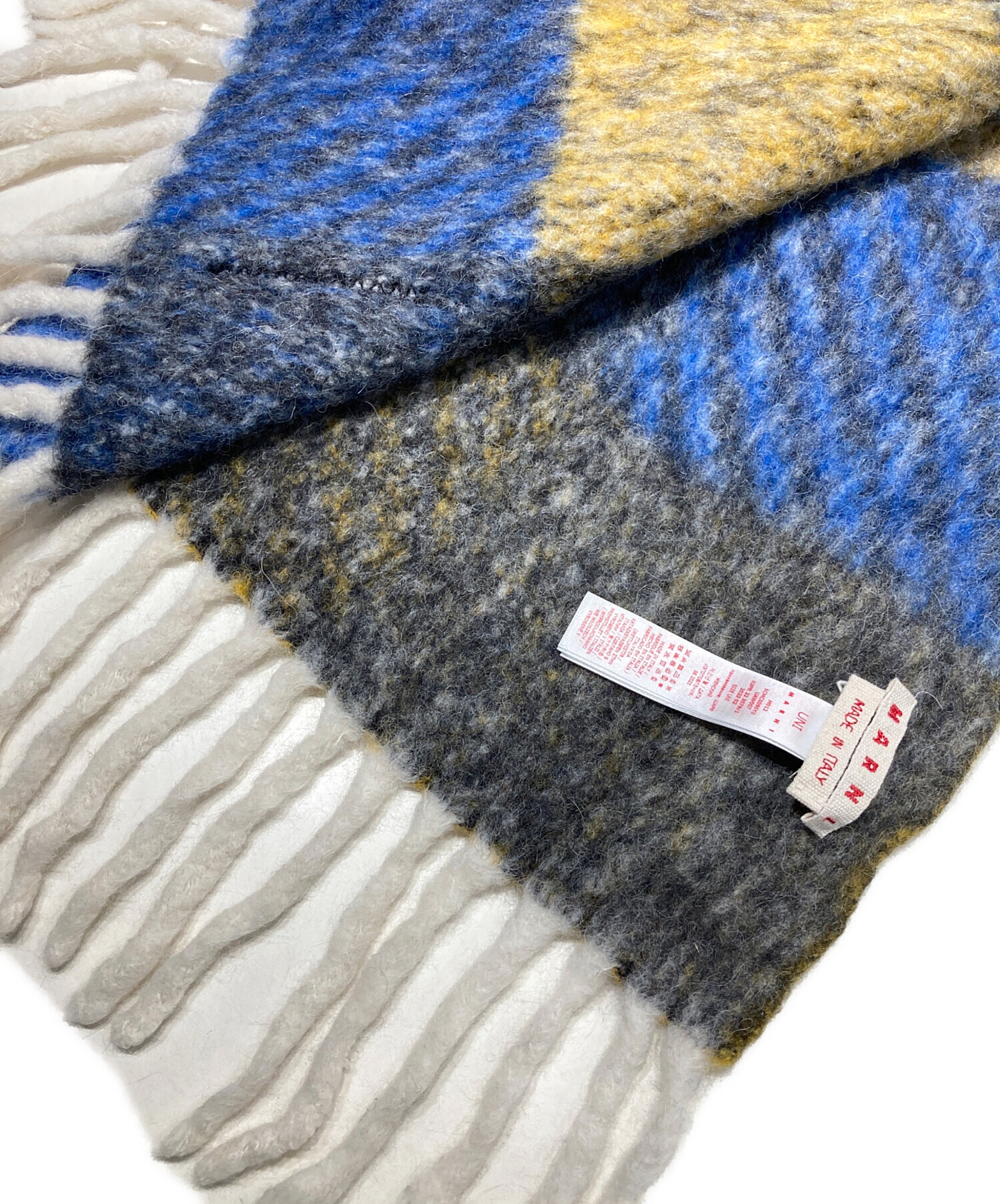 中古・古着通販】MARNI (マルニ) アルパカ混大判マフラー ブルー