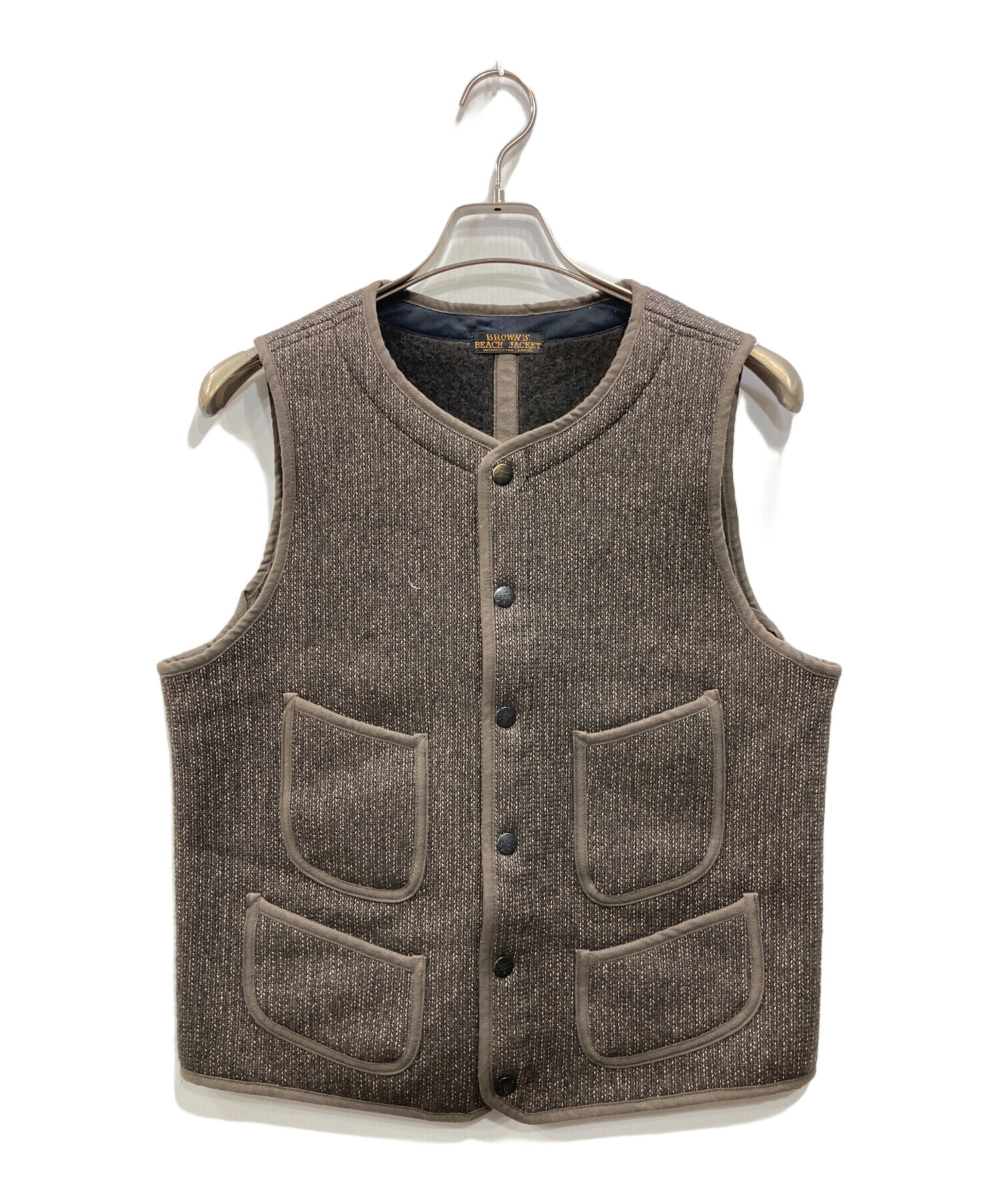 BROWN'S BEACH JACKET ダークグレー ベスト　36 中古・古着通販】BROWN'S BEACH JACKET (ブラウンズビーチジャケット